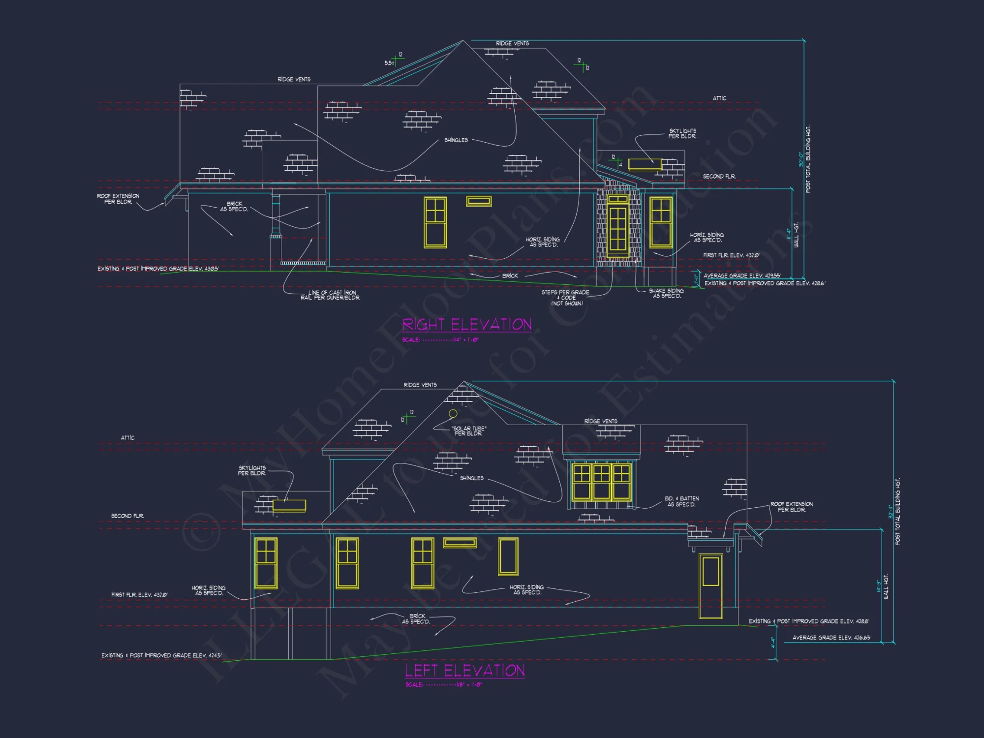 Luxurious 2-Story house Plan with Blueprints and CAD Designs