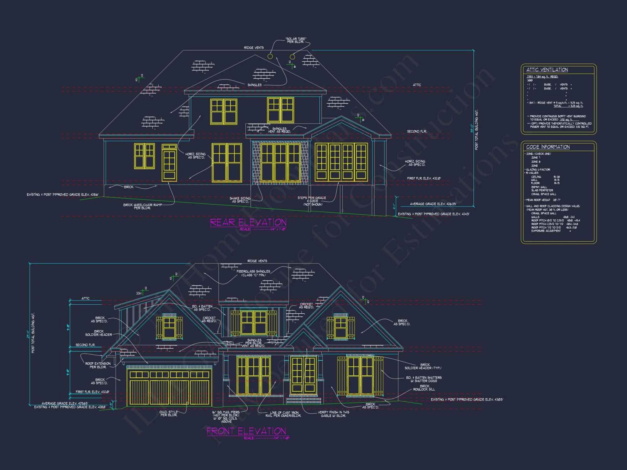 Luxurious 2-Story house Plan with Blueprints and CAD Designs