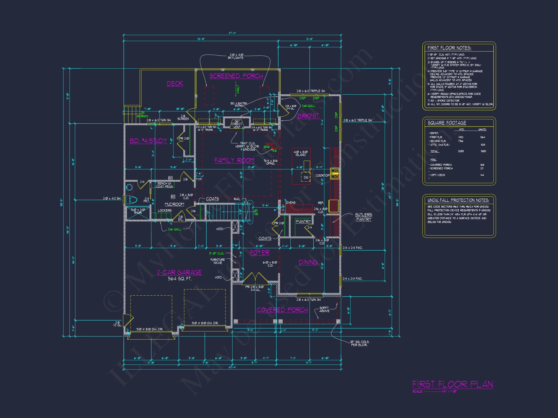 Beautiful Craftsman house Plan with Detailed Floor Designs