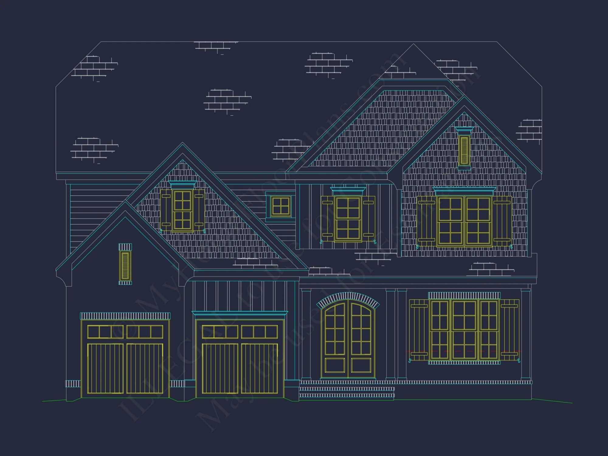Beautiful Craftsman house Plan with Detailed Floor Designs