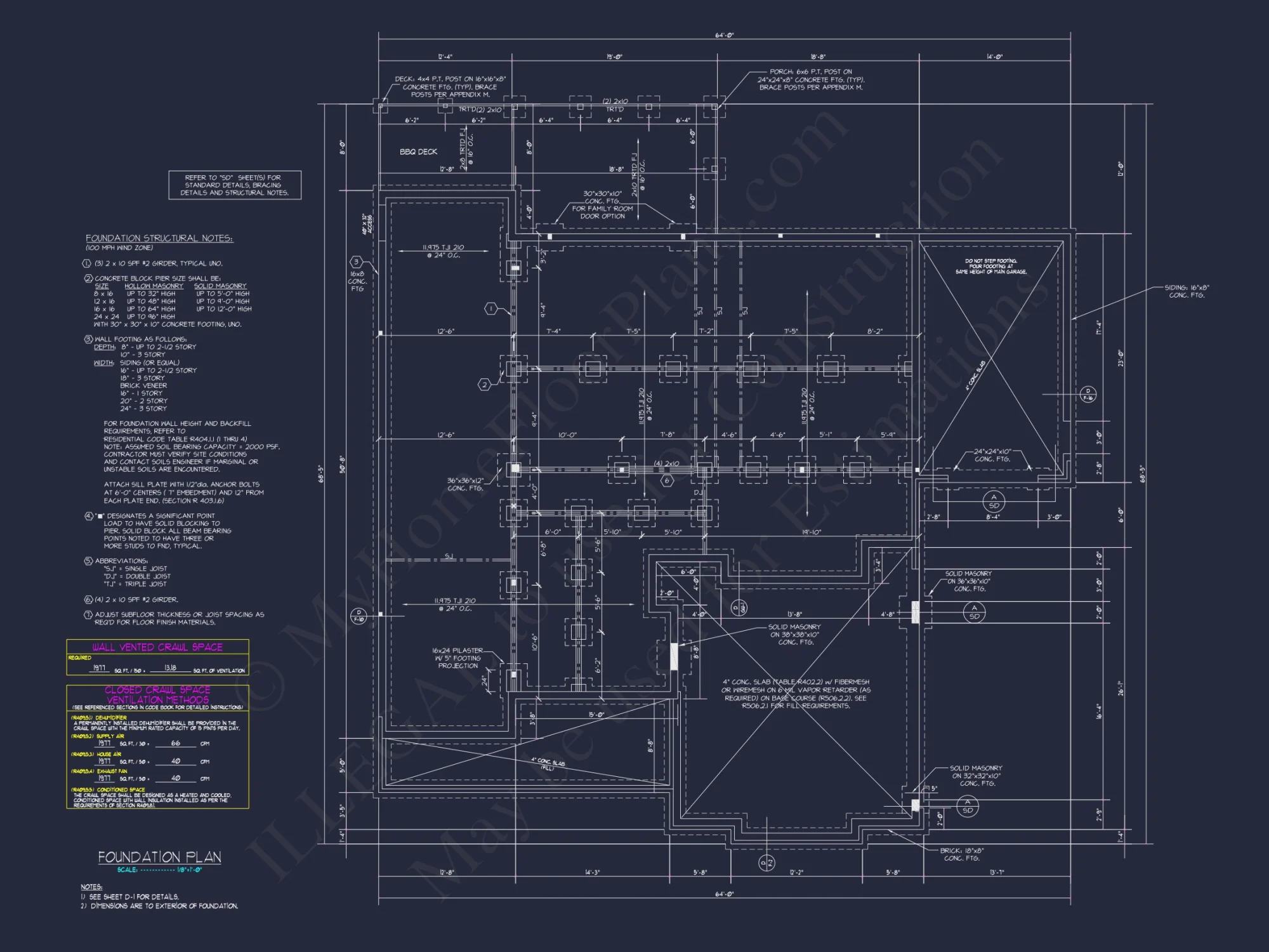 Traditional house Design with Floor Plans, CAD, and Blueprint