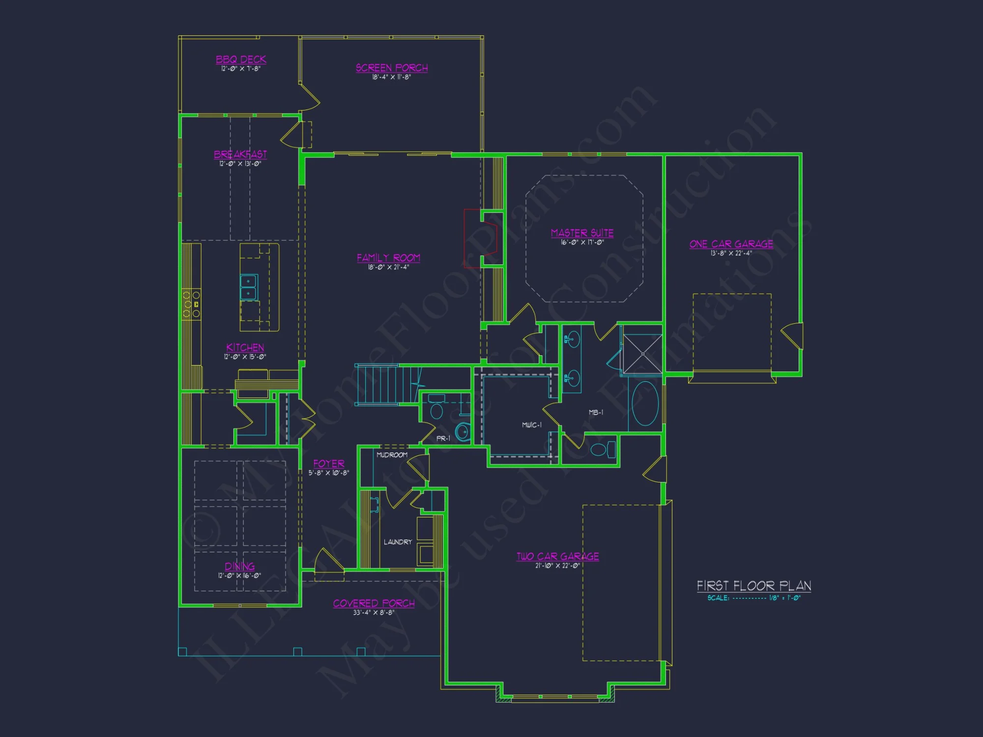 Traditional house Design with Floor Plans, CAD, and Blueprint