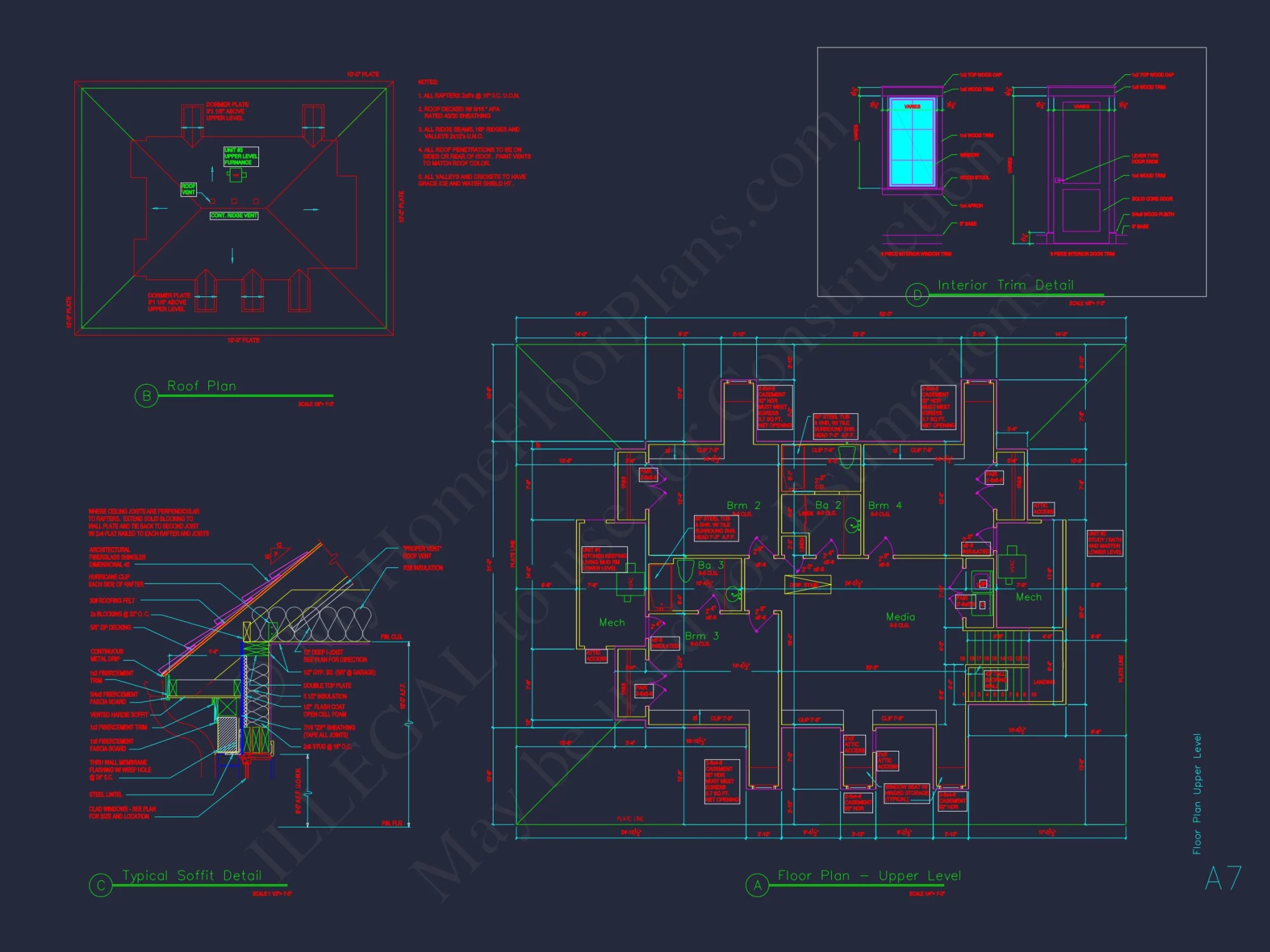 Beautiful house Plan with 2 Floors, CAD Blueprints & Designs