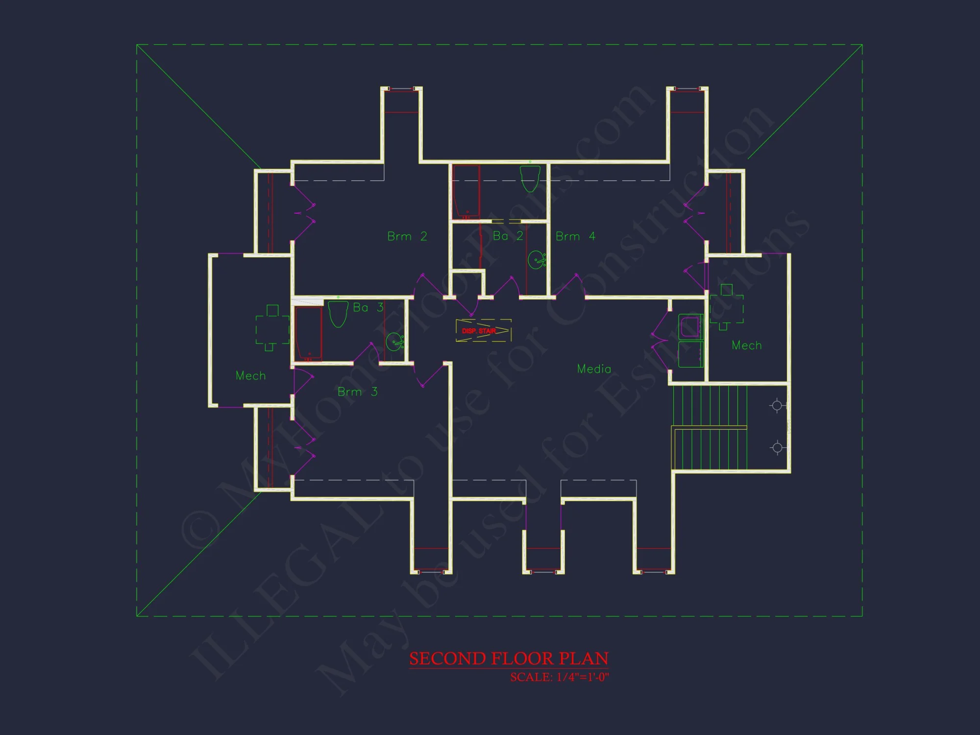 Beautiful house Plan with 2 Floors, CAD Blueprints & Designs