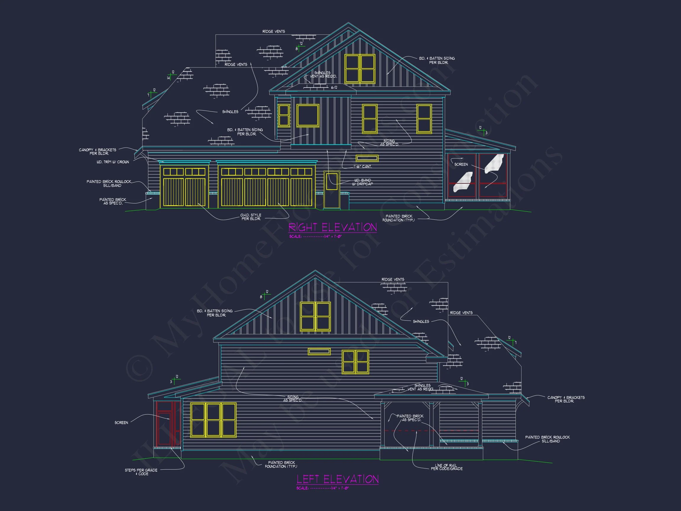 19-1104 HOUSE PLAN - Elegant House Plan with 4 Bedrooms, Floor Plan & CAD Design 5 Elegant house Plan with 4 Bedrooms, Floor Plan & CAD Design
