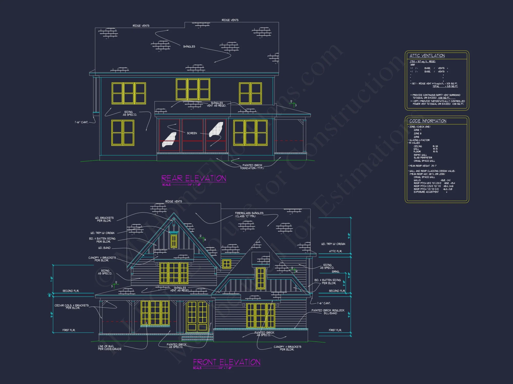 Elegant house Plan with 4 Bedrooms, Floor Plan & CAD Design