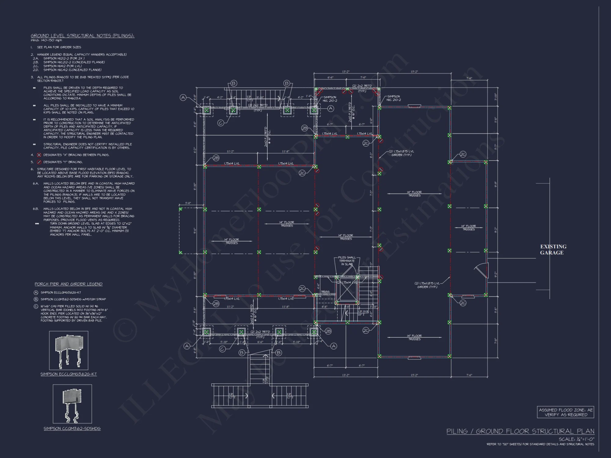 Coastal house Plan with CAD Designs and Spacious Floor Plan