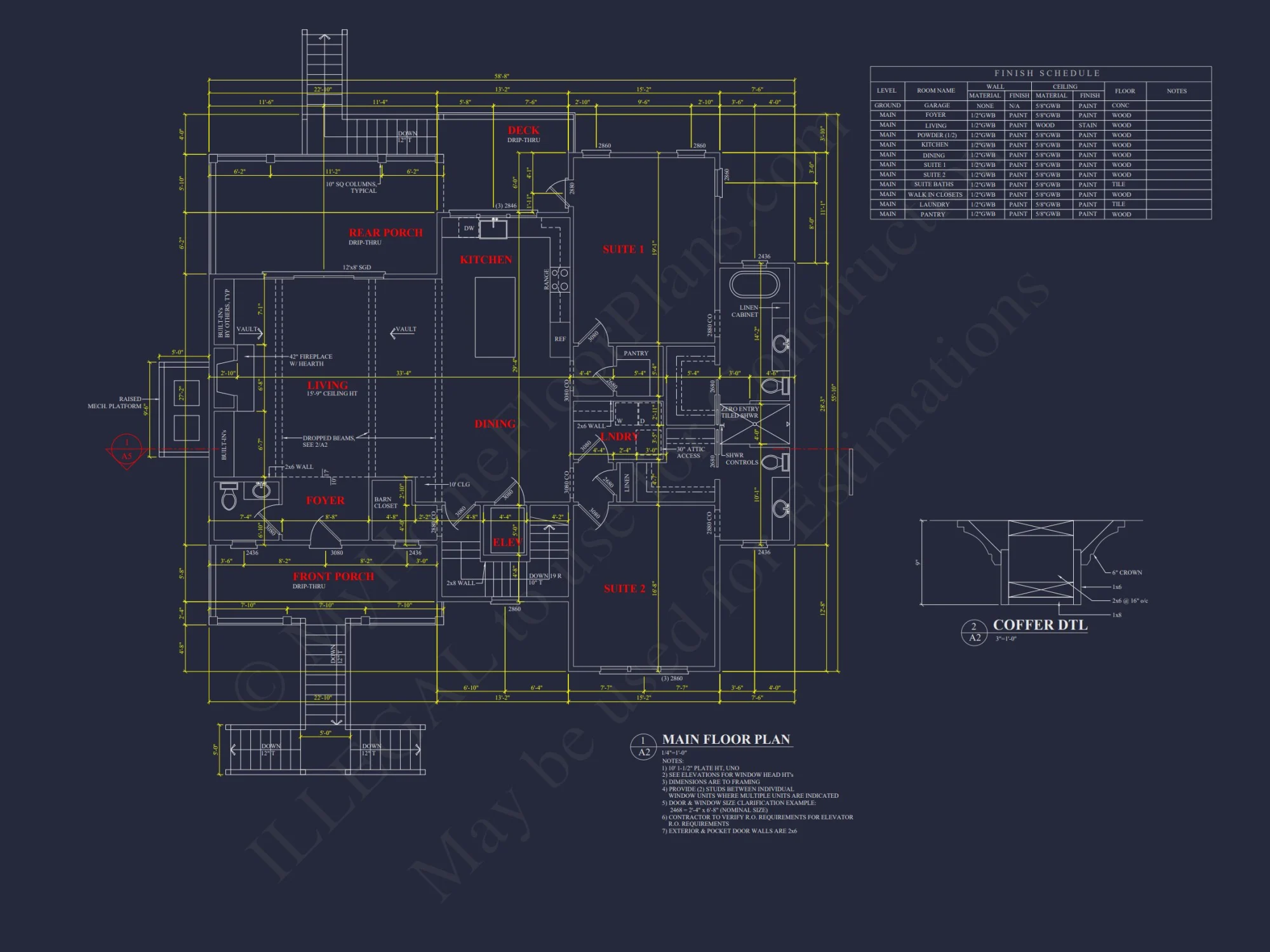 Coastal house Plan with CAD Designs and Spacious Floor Plan