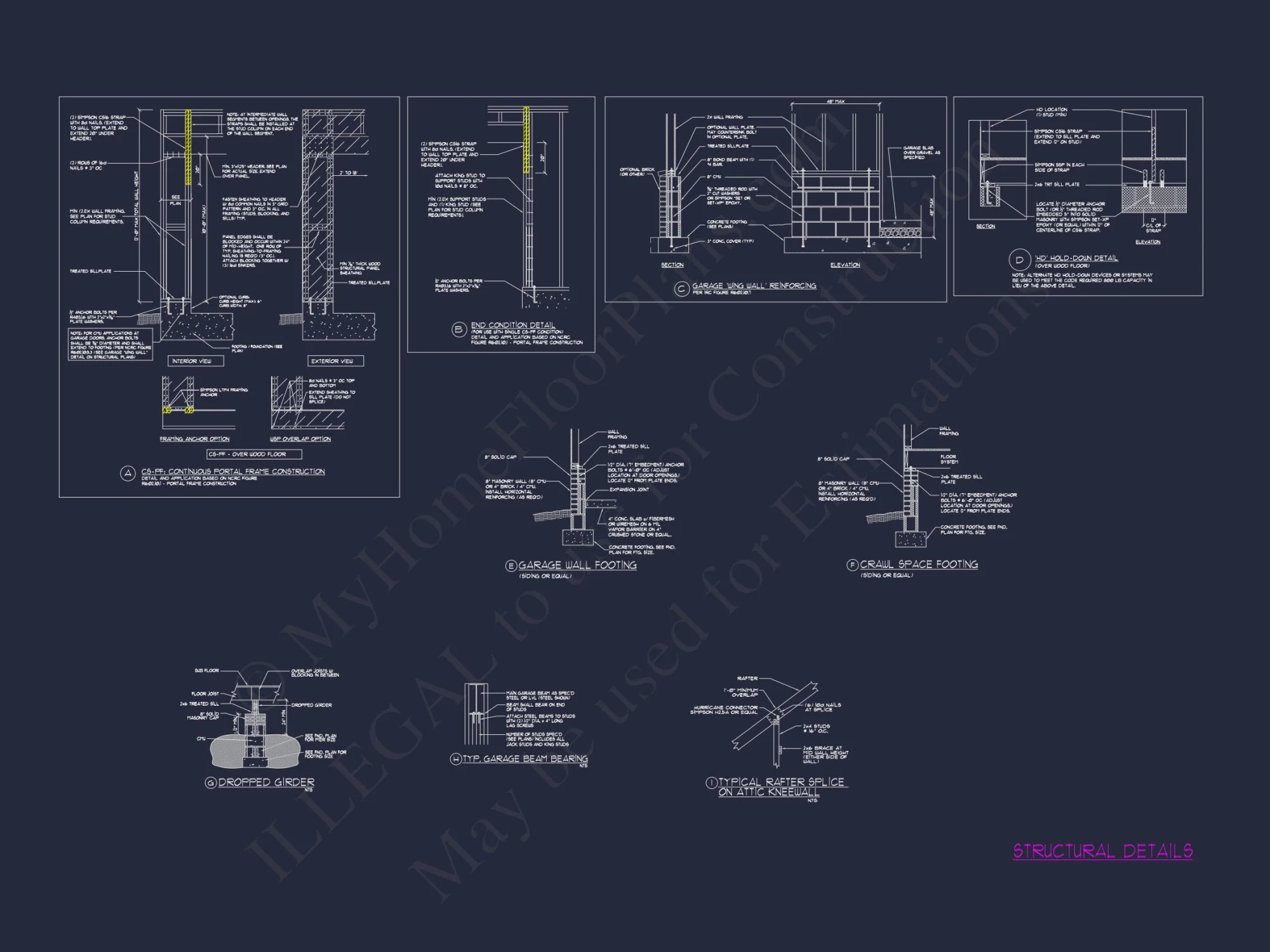 Modern Suburban house Floor Plan - CAD Blueprint Designs
