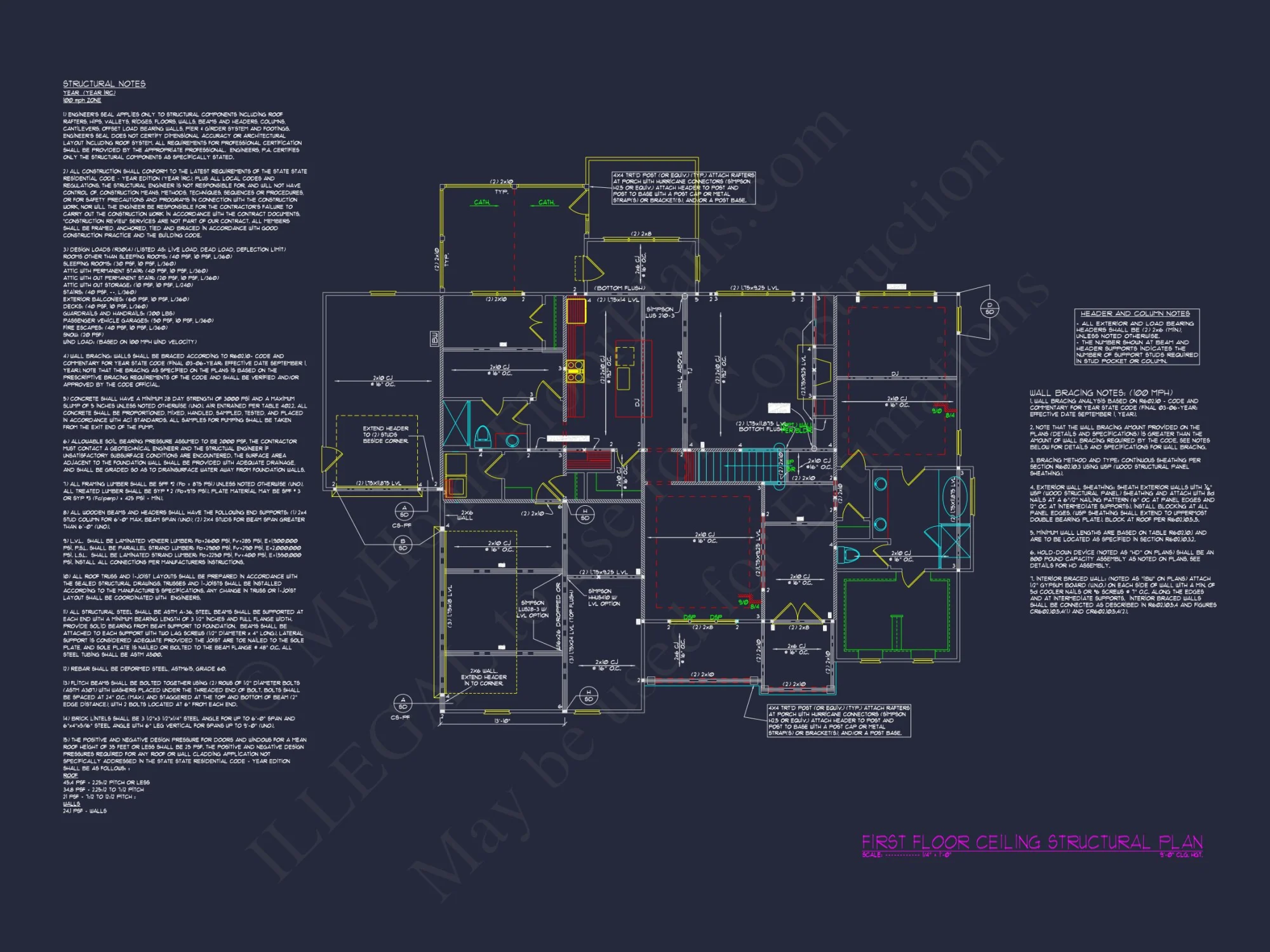 Modern Suburban house Floor Plan - CAD Blueprint Designs