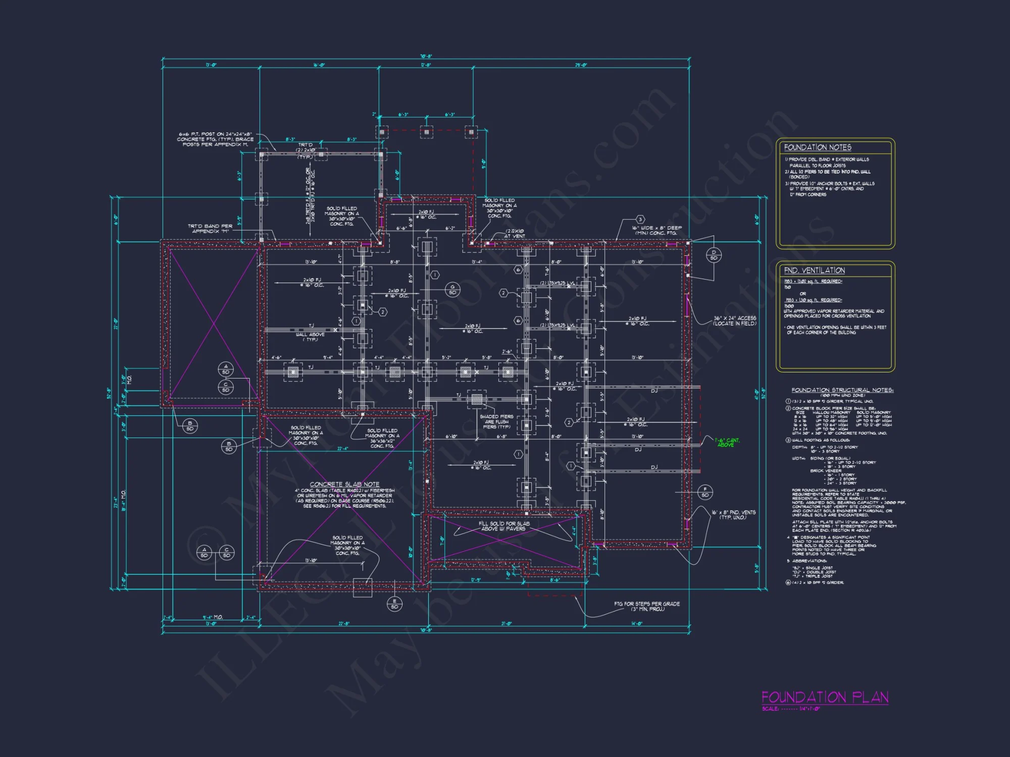 Modern Suburban house Floor Plan - CAD Blueprint Designs