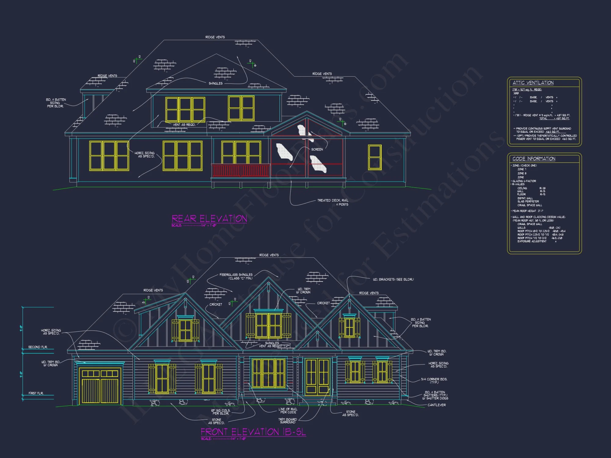 Modern Suburban house Floor Plan - CAD Blueprint Designs