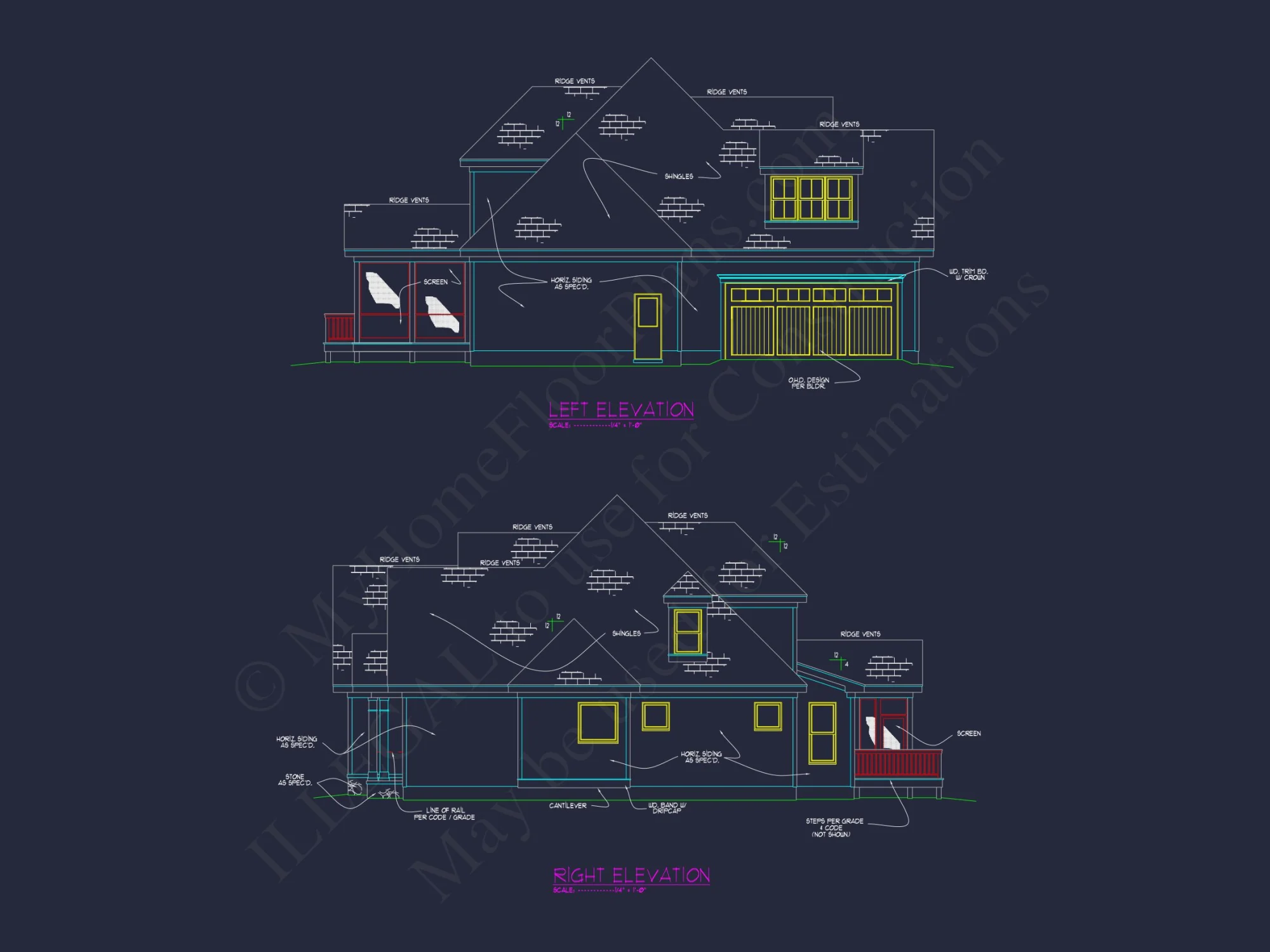 Modern Suburban house Floor Plan - CAD Blueprint Designs