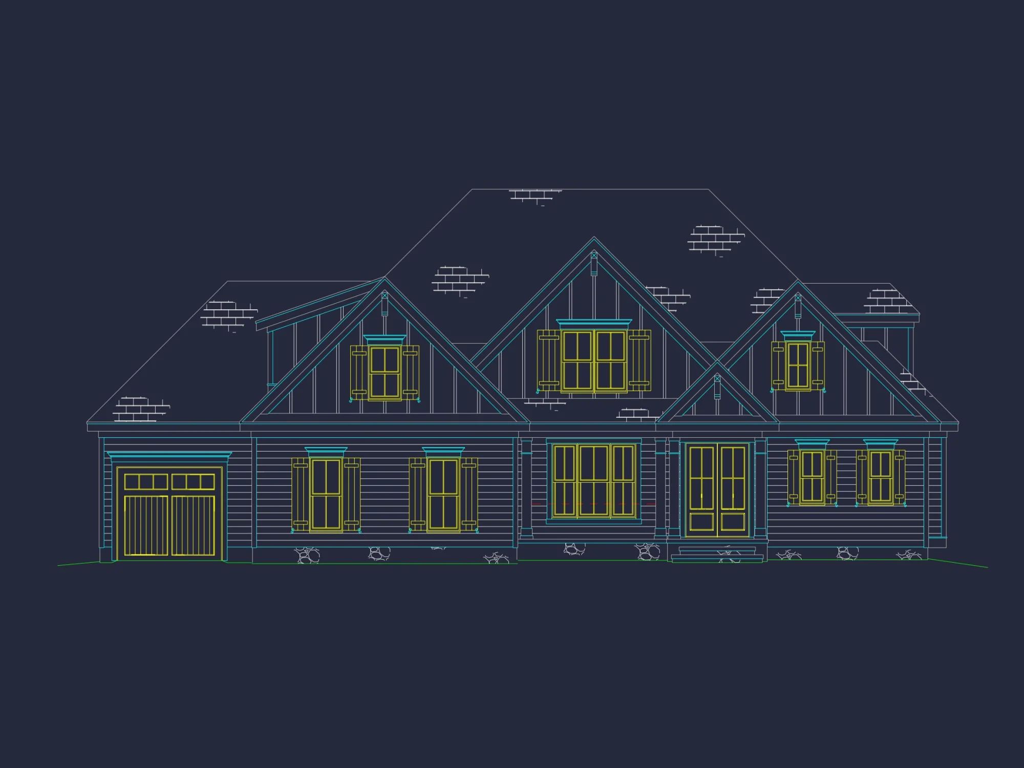 Modern Suburban house Floor Plan - CAD Blueprint Designs