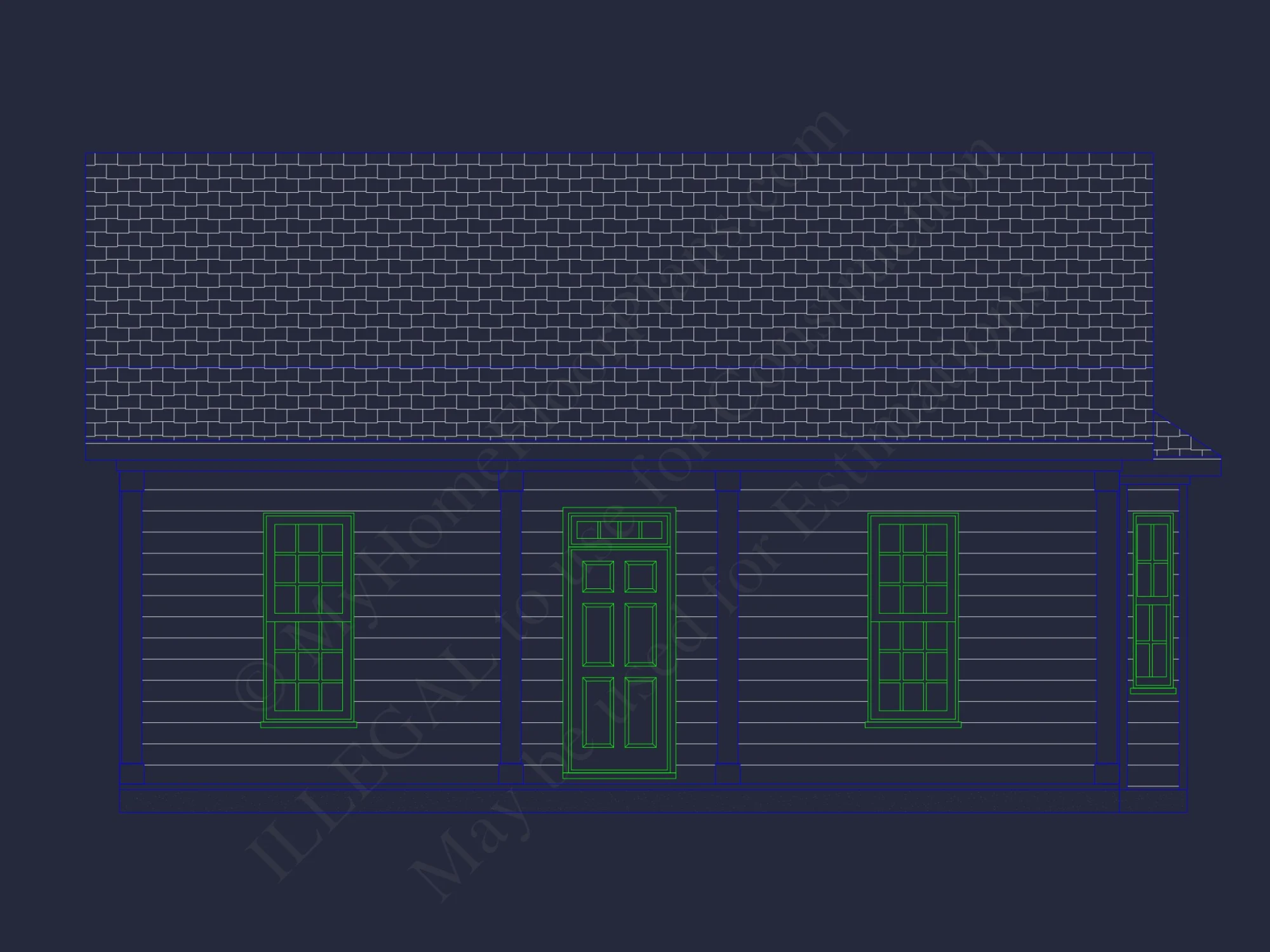 Architectural house Plan with 6 Bedrooms – CAD & Blueprints