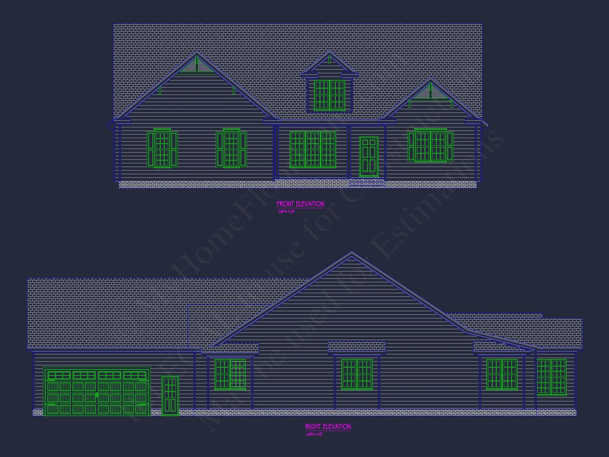 Architectural house Plan with 6 Bedrooms – CAD & Blueprints
