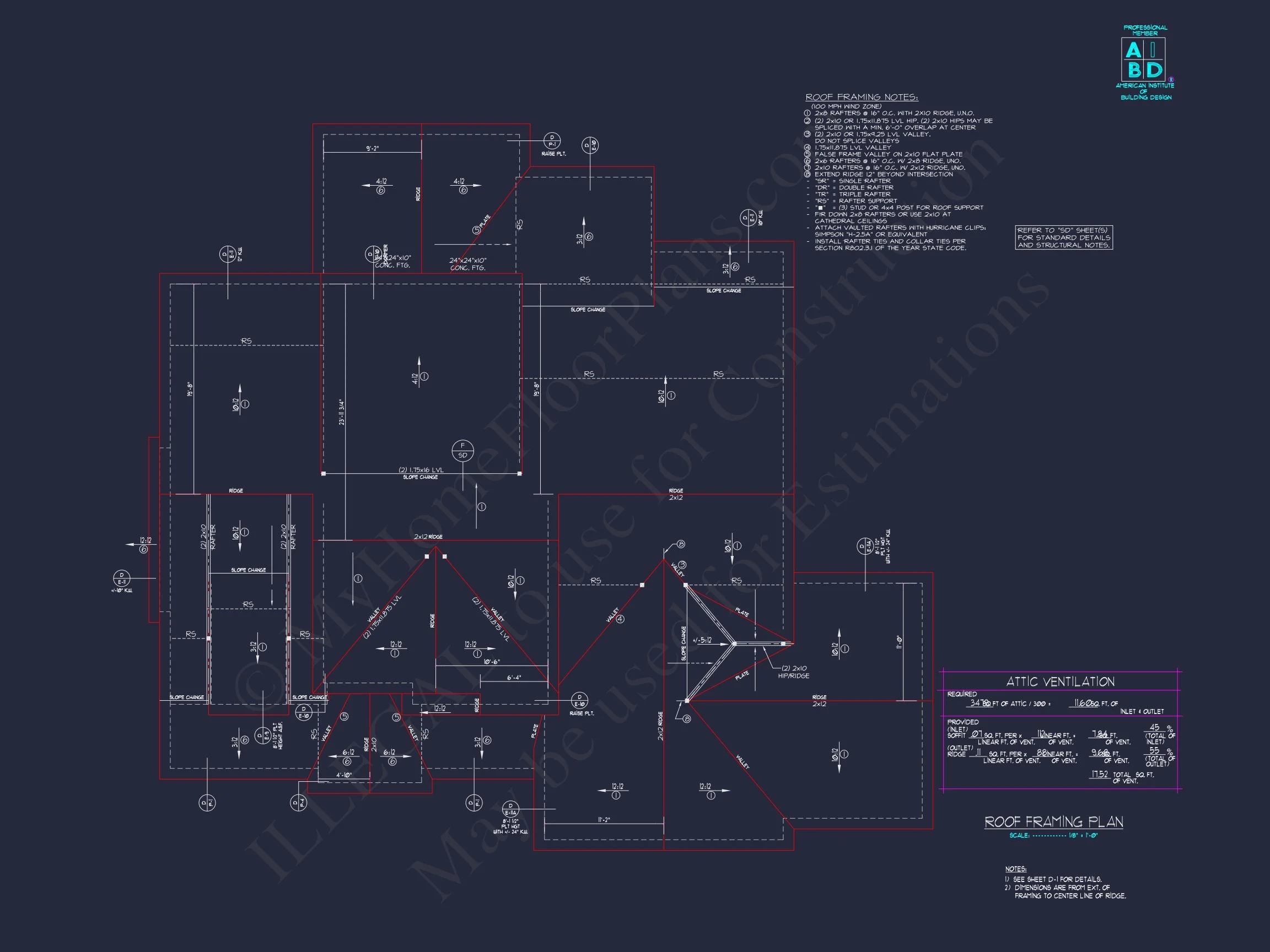 Dream house Plan with 4 Beds Floor Plan and CAD Designs