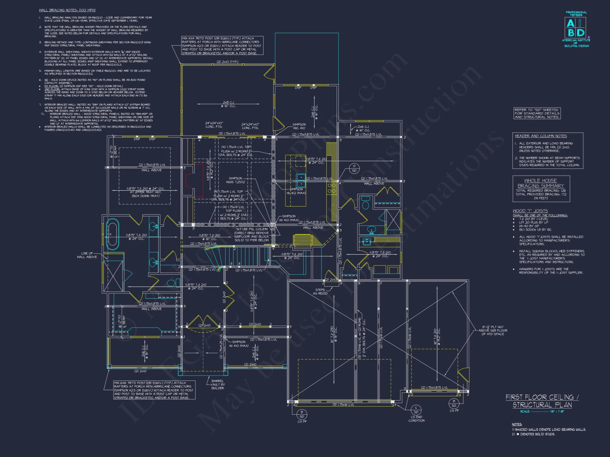 Dream house Plan with 4 Beds Floor Plan and CAD Designs
