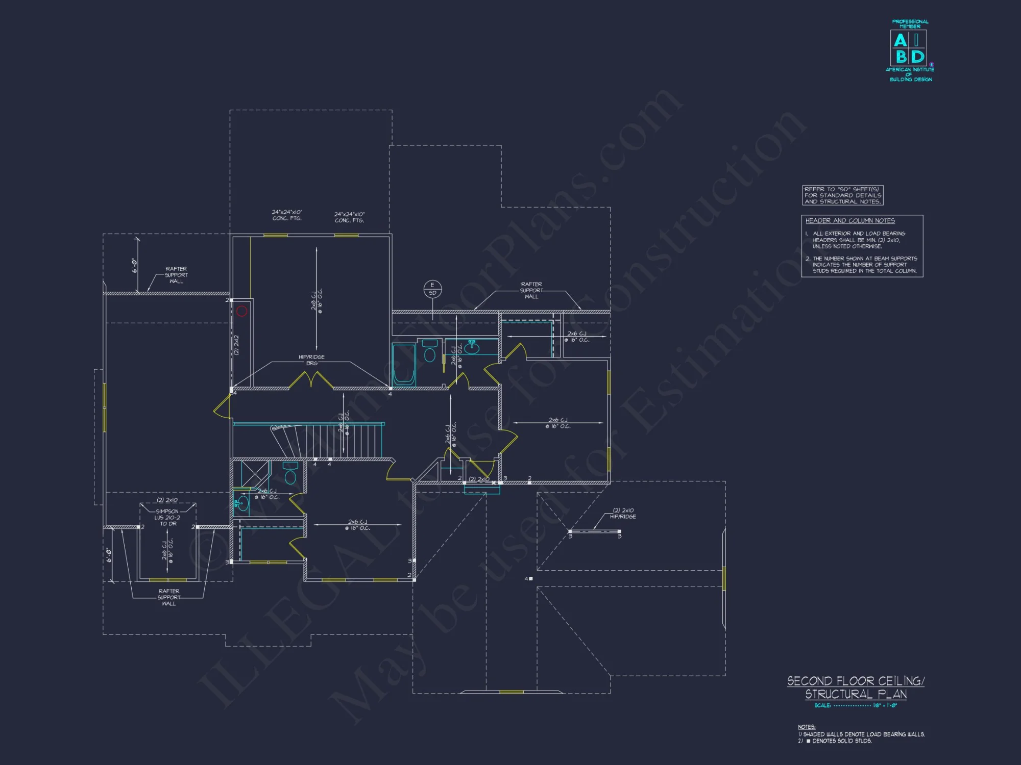 Dream house Plan with 4 Beds Floor Plan and CAD Designs