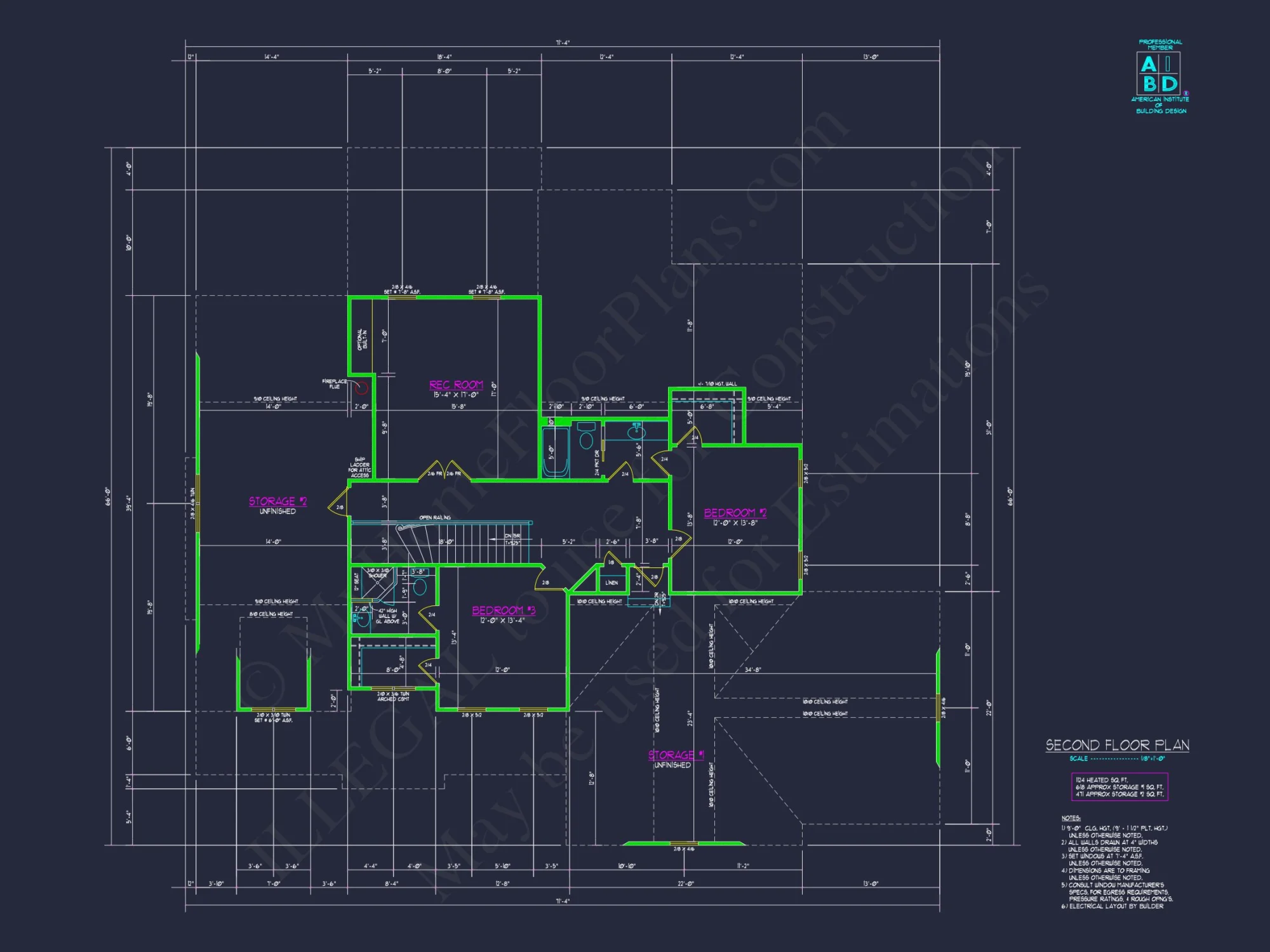 Dream house Plan with 4 Beds Floor Plan and CAD Designs