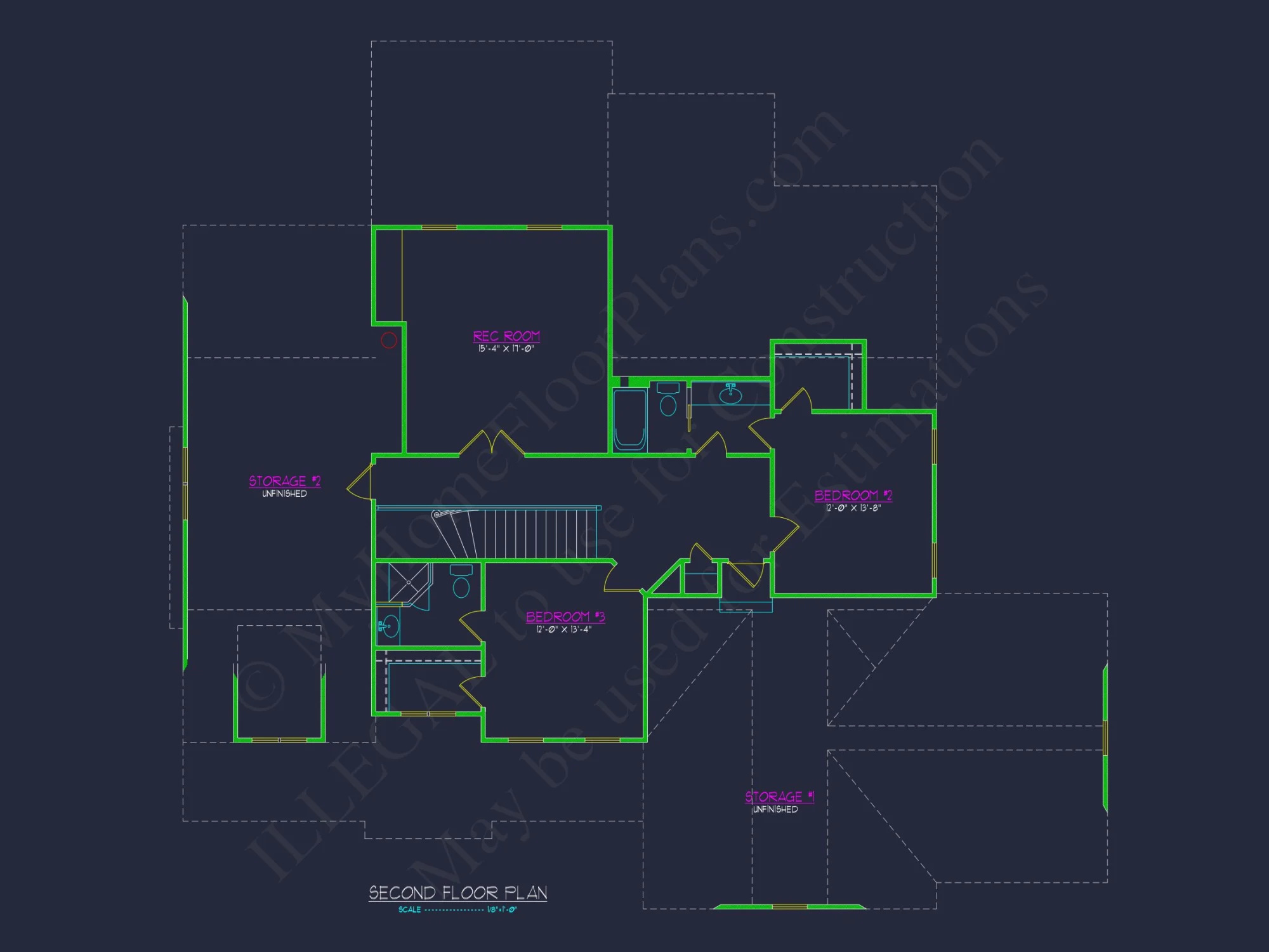 Dream house Plan with 4 Beds Floor Plan and CAD Designs