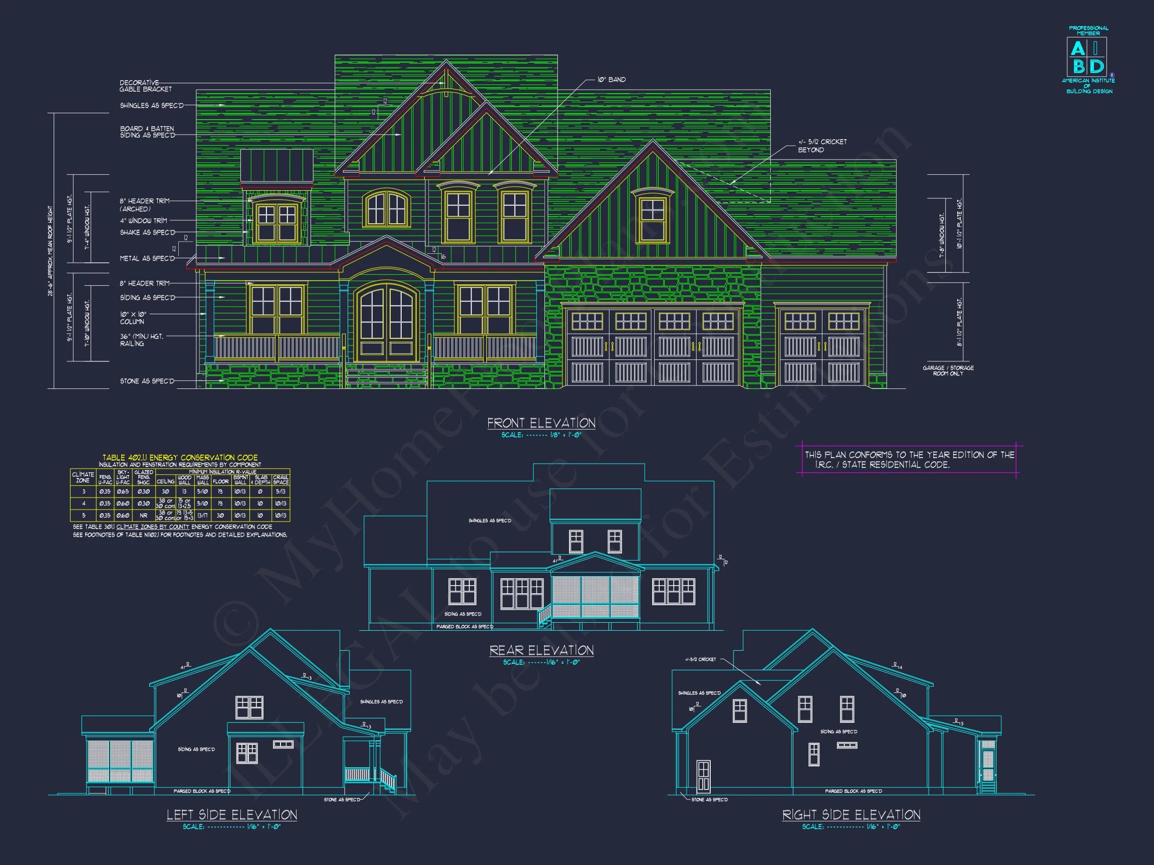 Dream house Plan with 4 Beds Floor Plan and CAD Designs