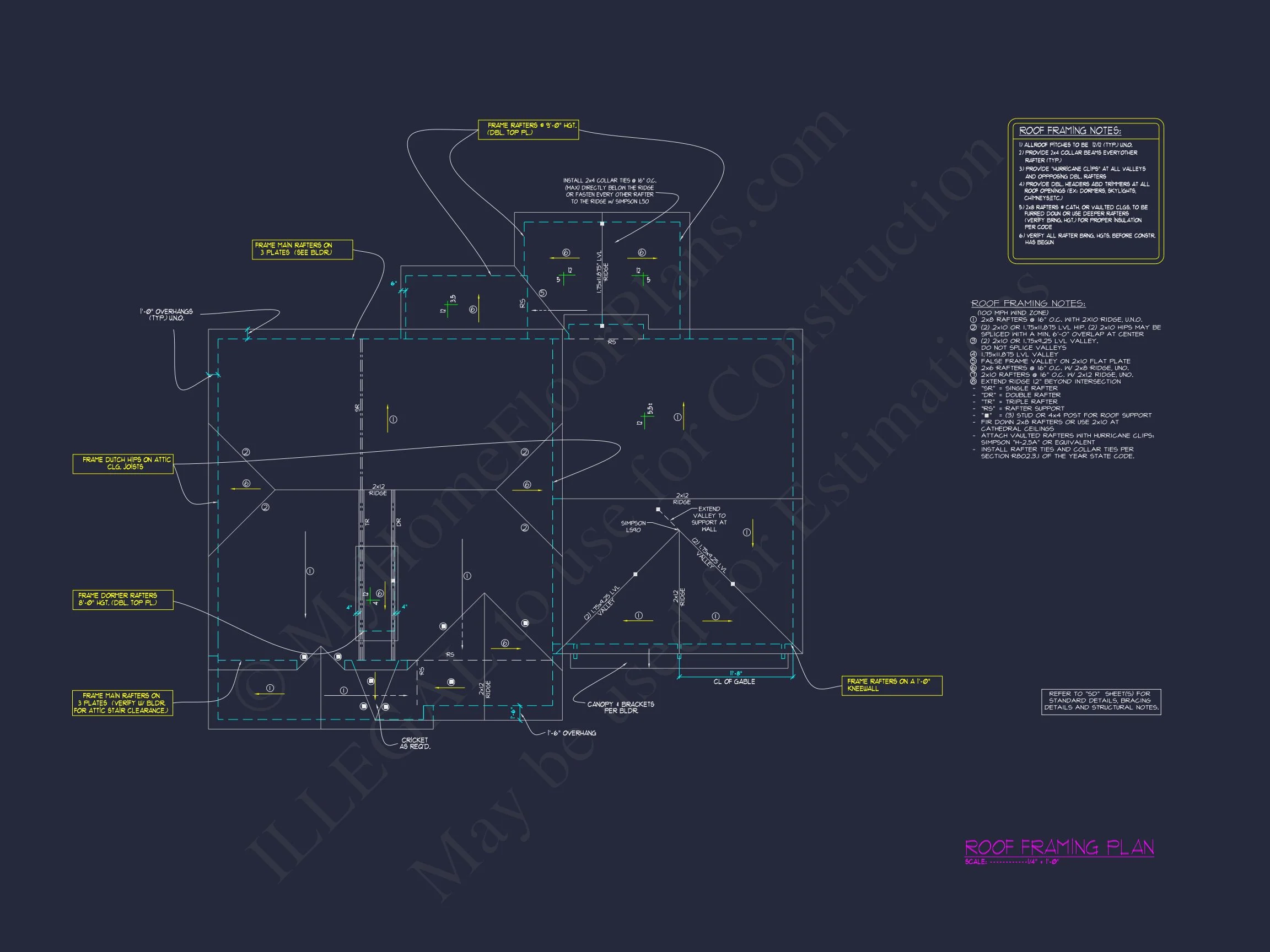 Spacious 5-Bedroom house Plan with Detailed CAD Designs