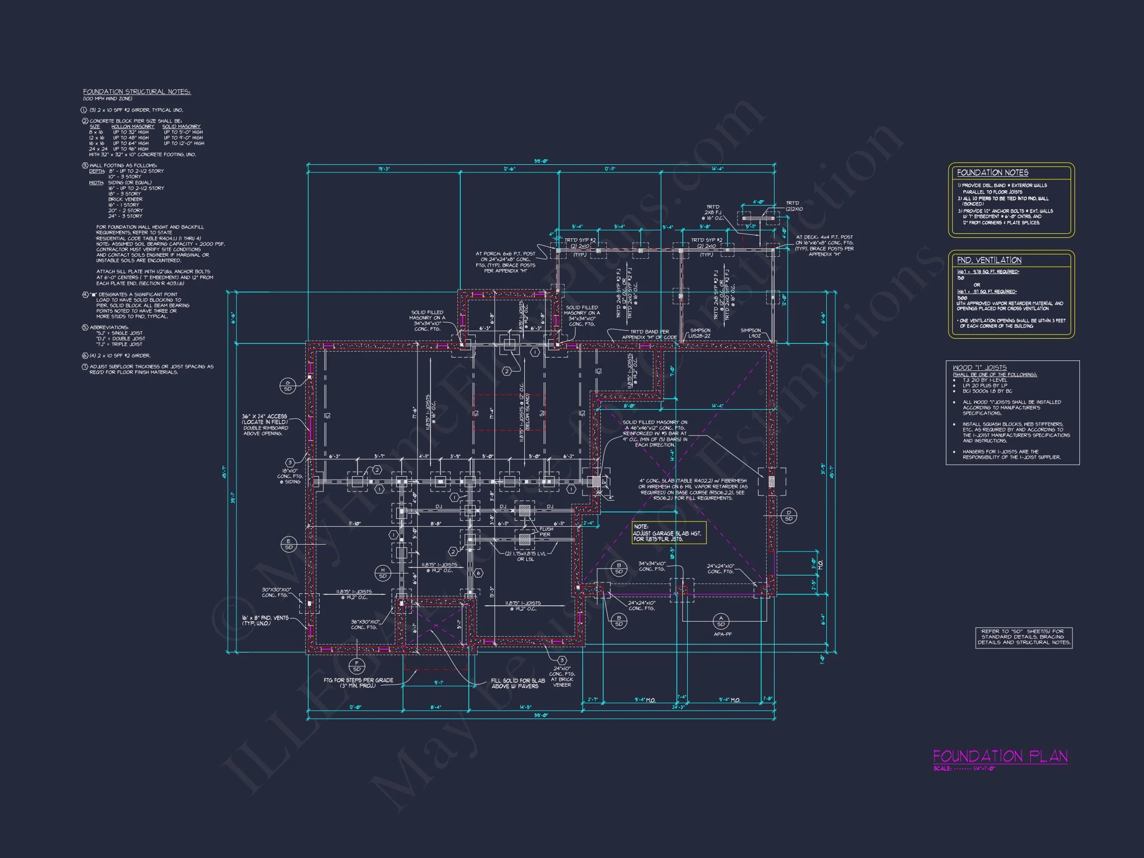 Spacious 5-Bedroom house Plan with Detailed CAD Designs