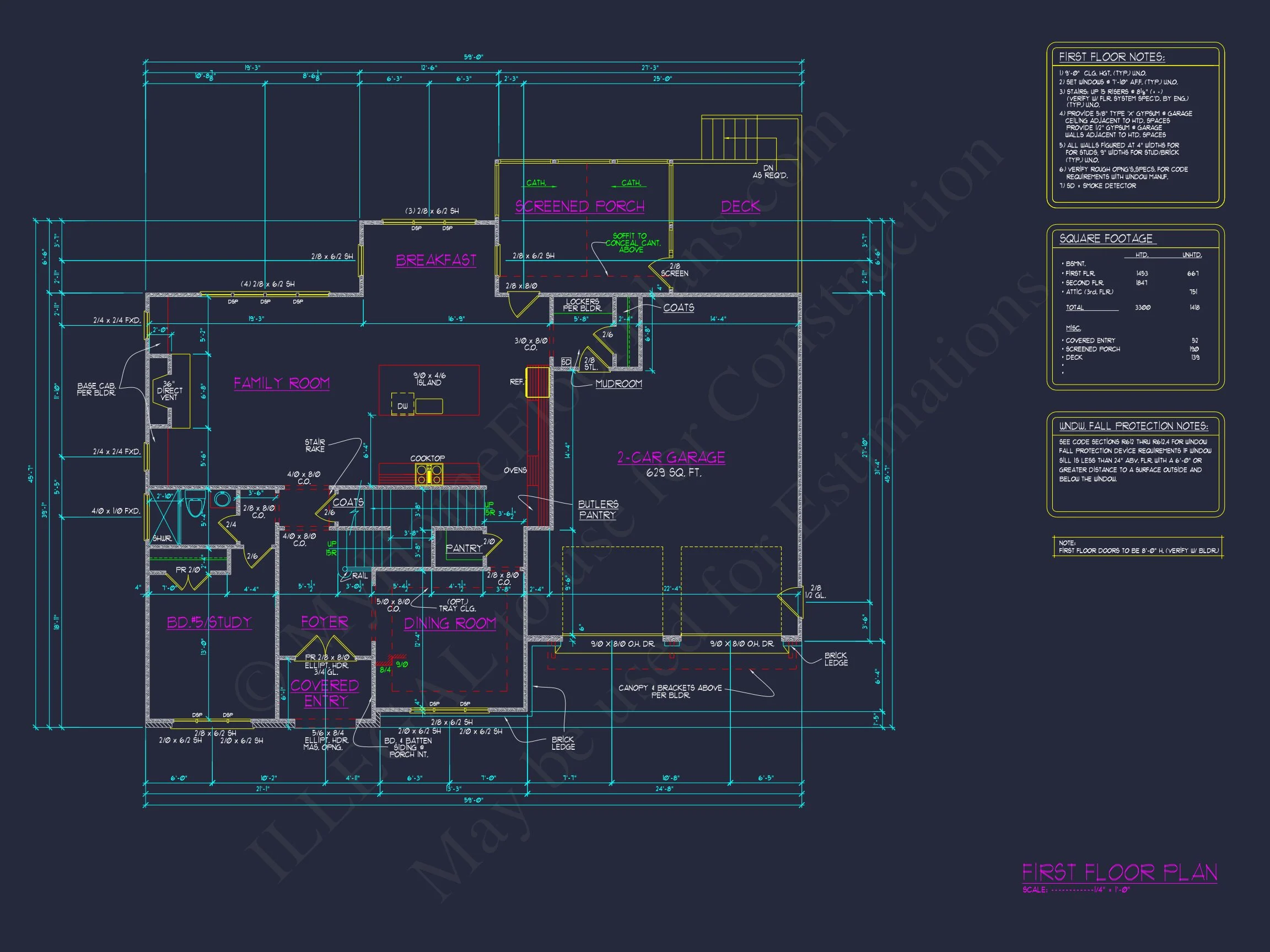 Spacious 5-Bedroom house Plan with Detailed CAD Designs
