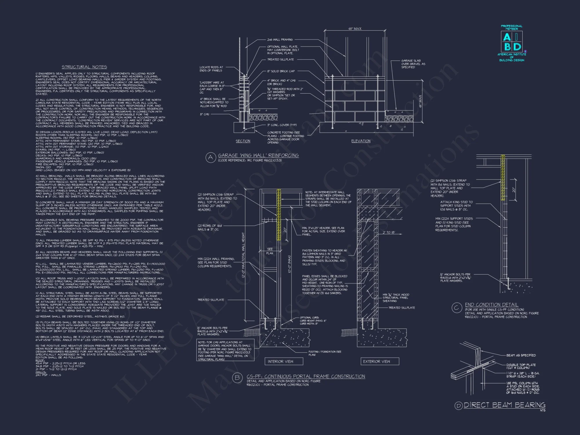 Modern Craftsman house Plan with Detailed Blueprints & CAD Designs