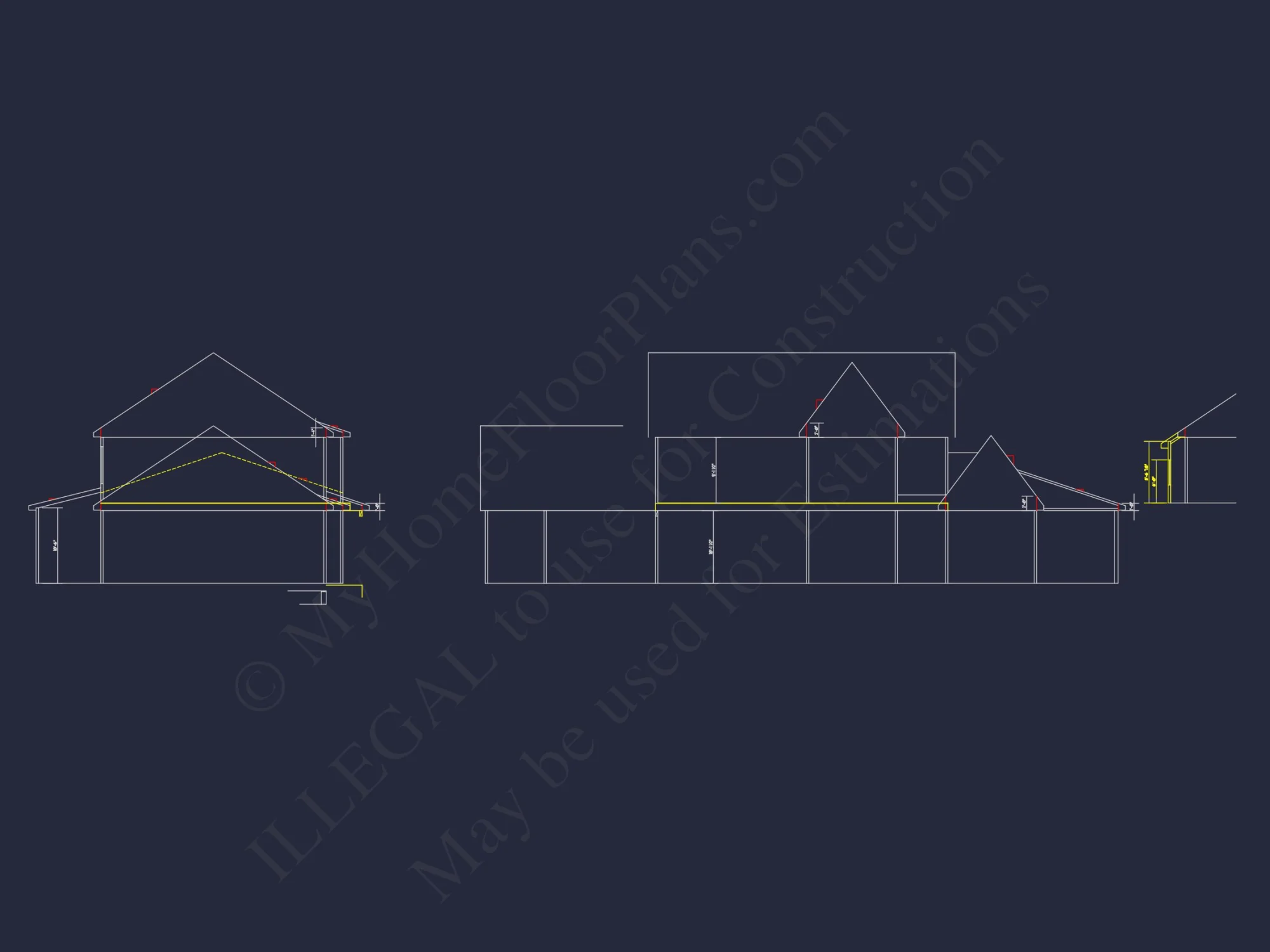 Modern Craftsman house Plan with Detailed Blueprints & CAD Designs