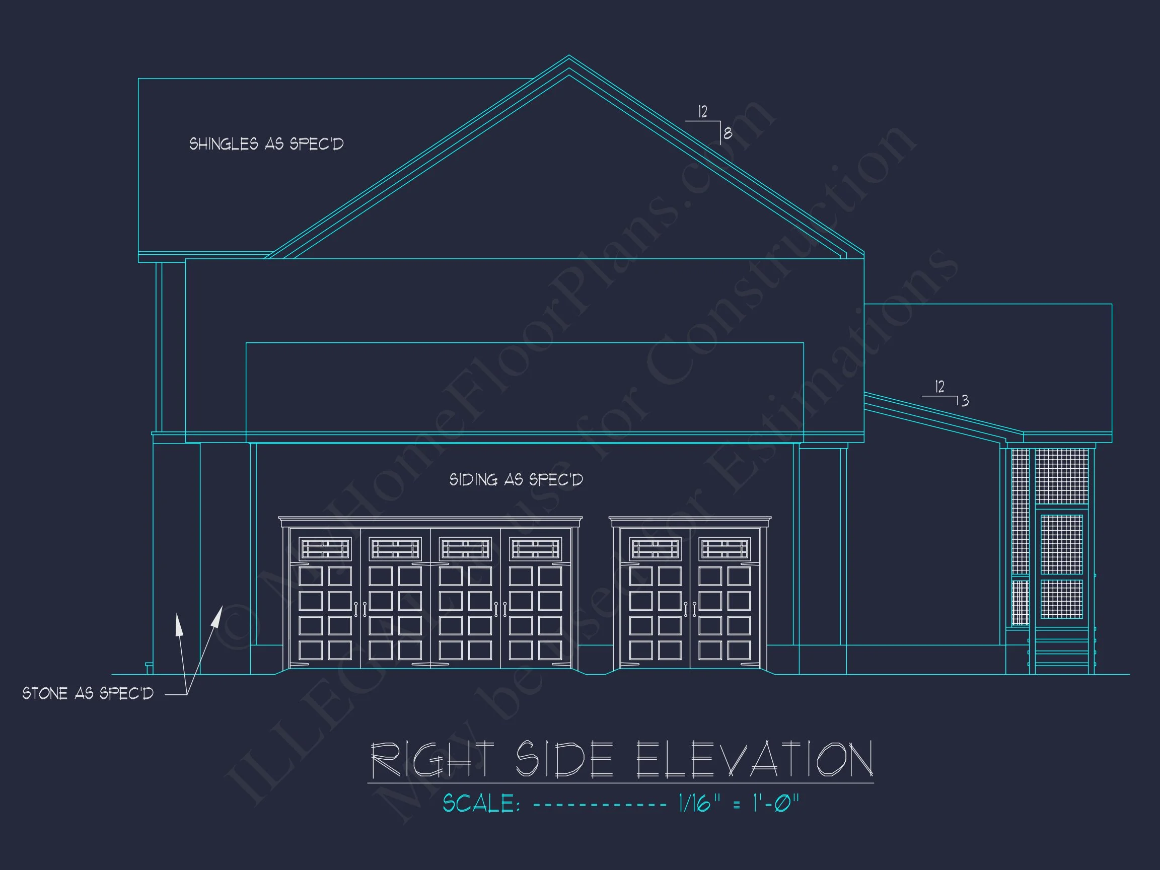 Modern Craftsman house Plan with Detailed Blueprints & CAD Designs