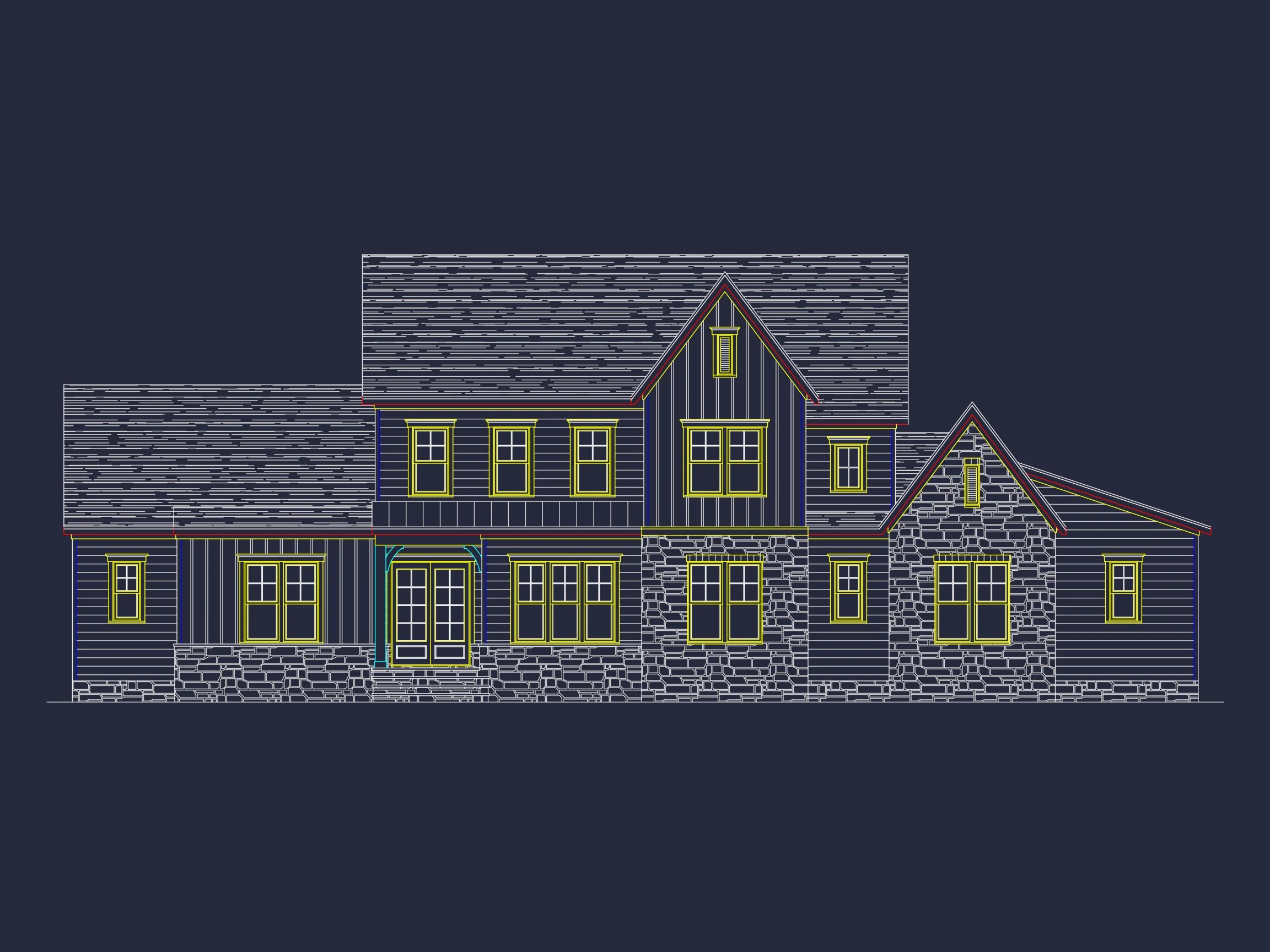 Modern Craftsman house Plan with Detailed Blueprints & CAD Designs