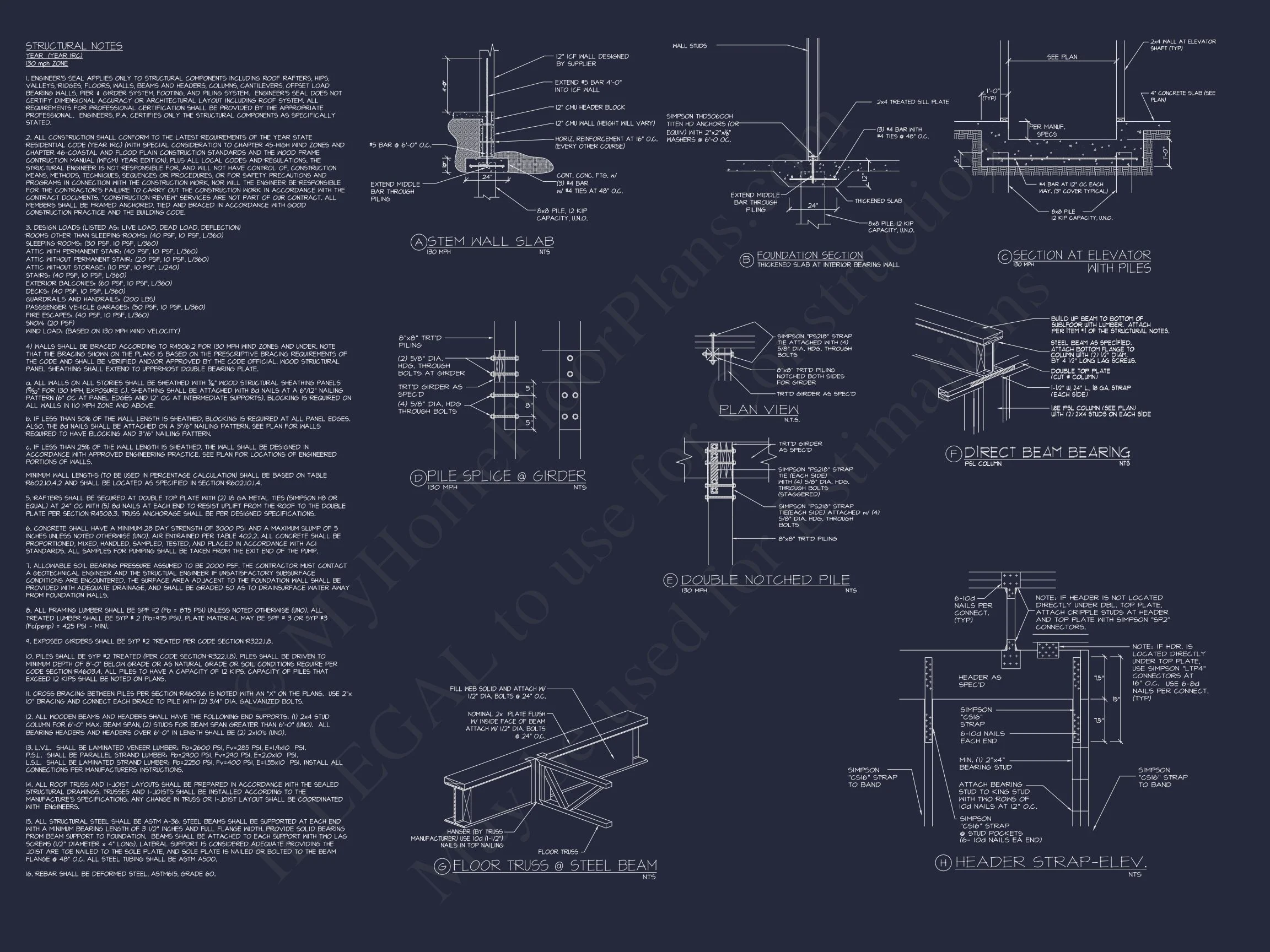 17-1558 HOUSE PLAN - Custom Beach House Floor Plan with 3 Beds and Open Layout 15 Custom Beach house Floor Plan with 3 Beds and Open Layout