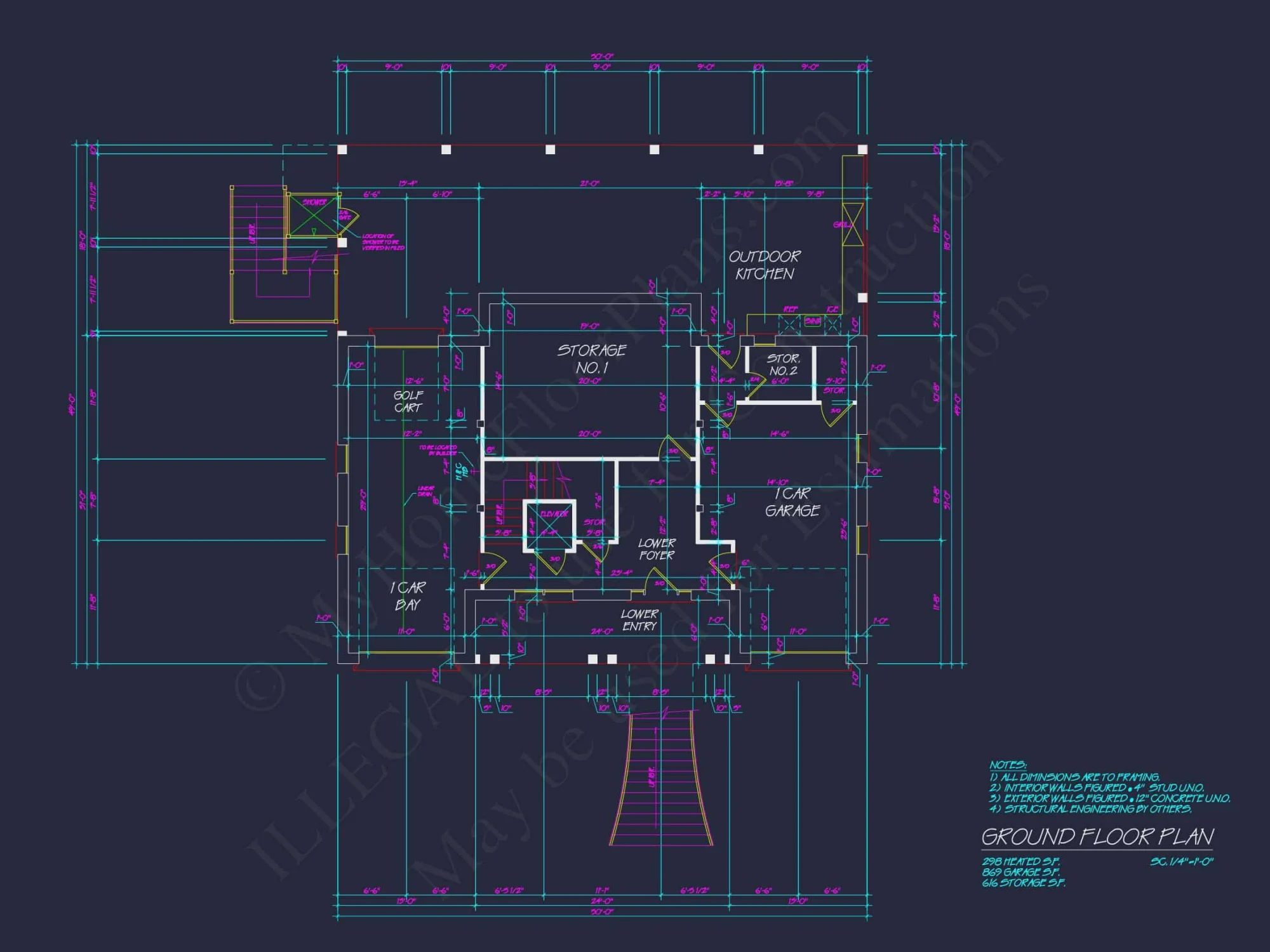 Custom Beach house Floor Plan with 3 Beds and Open Layout