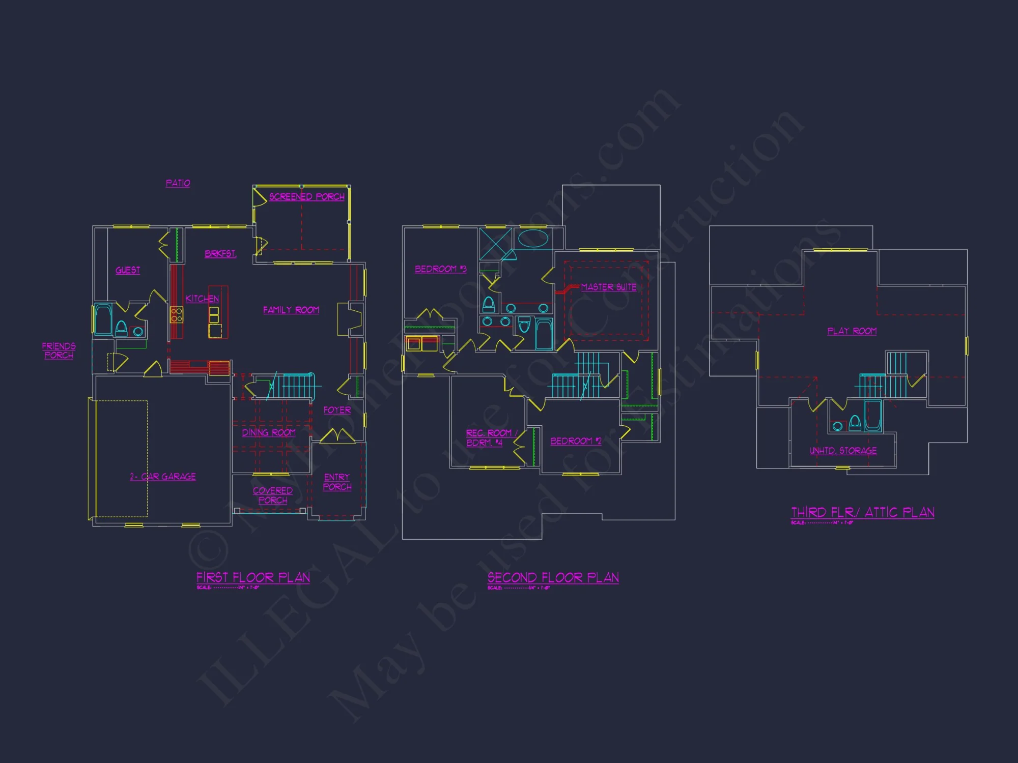 Explore Luxury house Plan with Blueprint: 4 Bed, 4 Bath Designs