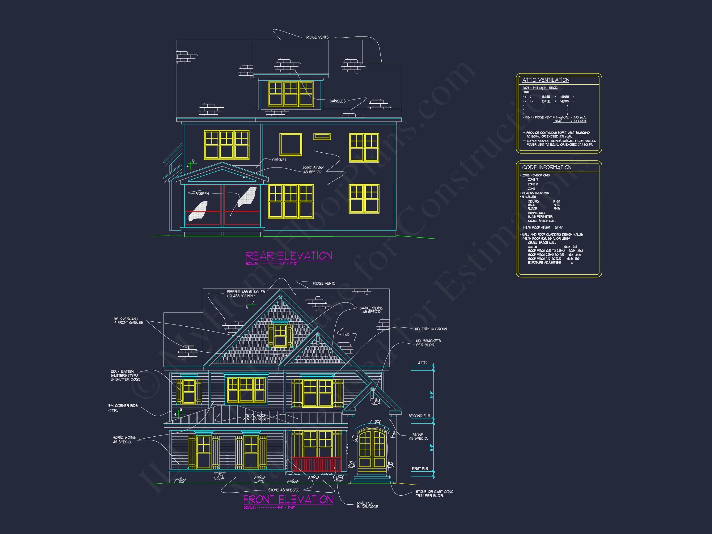 Explore Luxury house Plan with Blueprint: 4 Bed, 4 Bath Designs