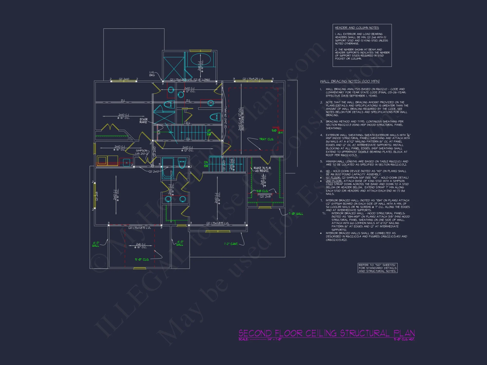 Modern Craftsman house Plan with Detailed Floor Blueprint
