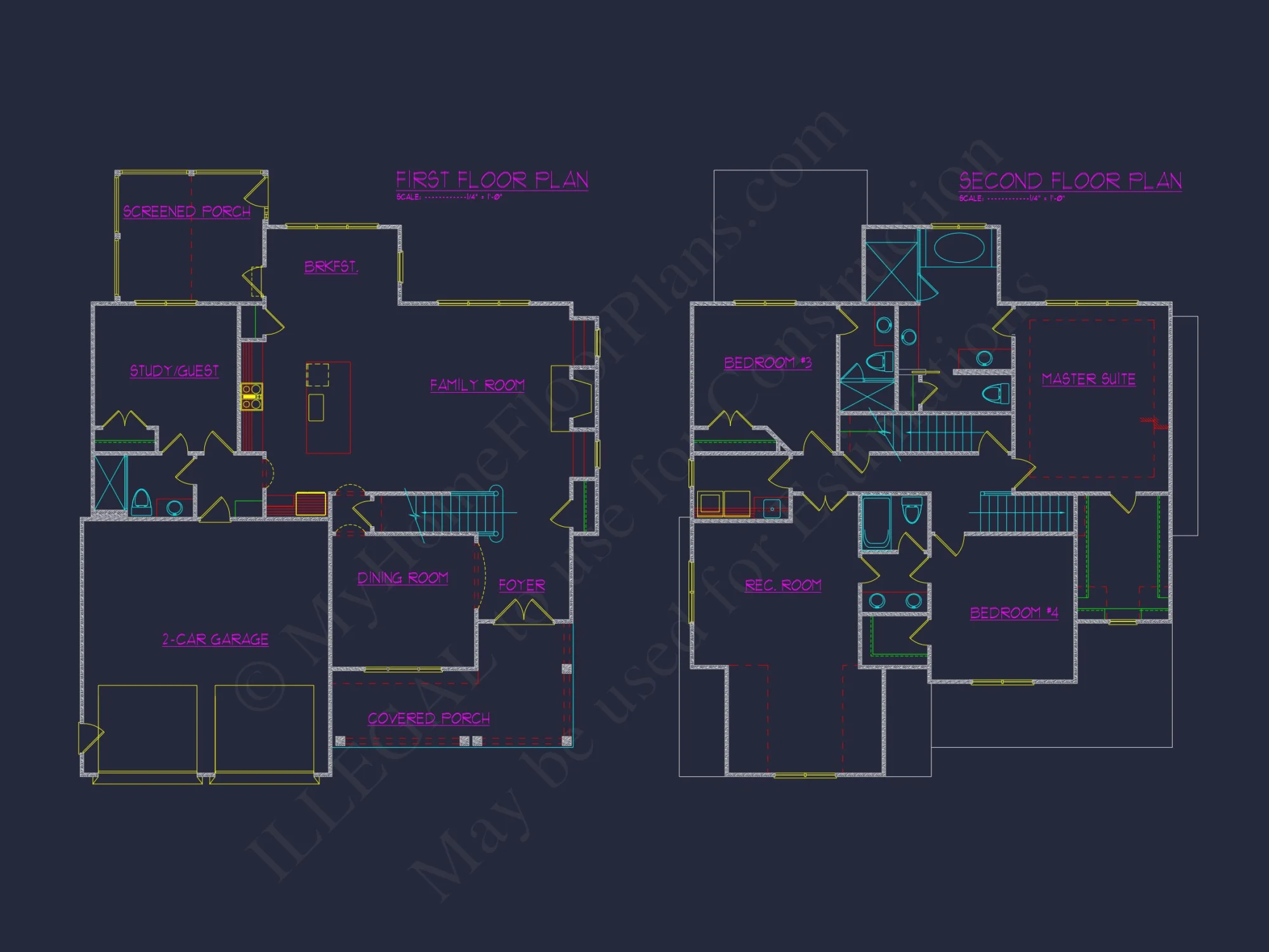 Modern Craftsman house Plan with Detailed Floor Blueprint