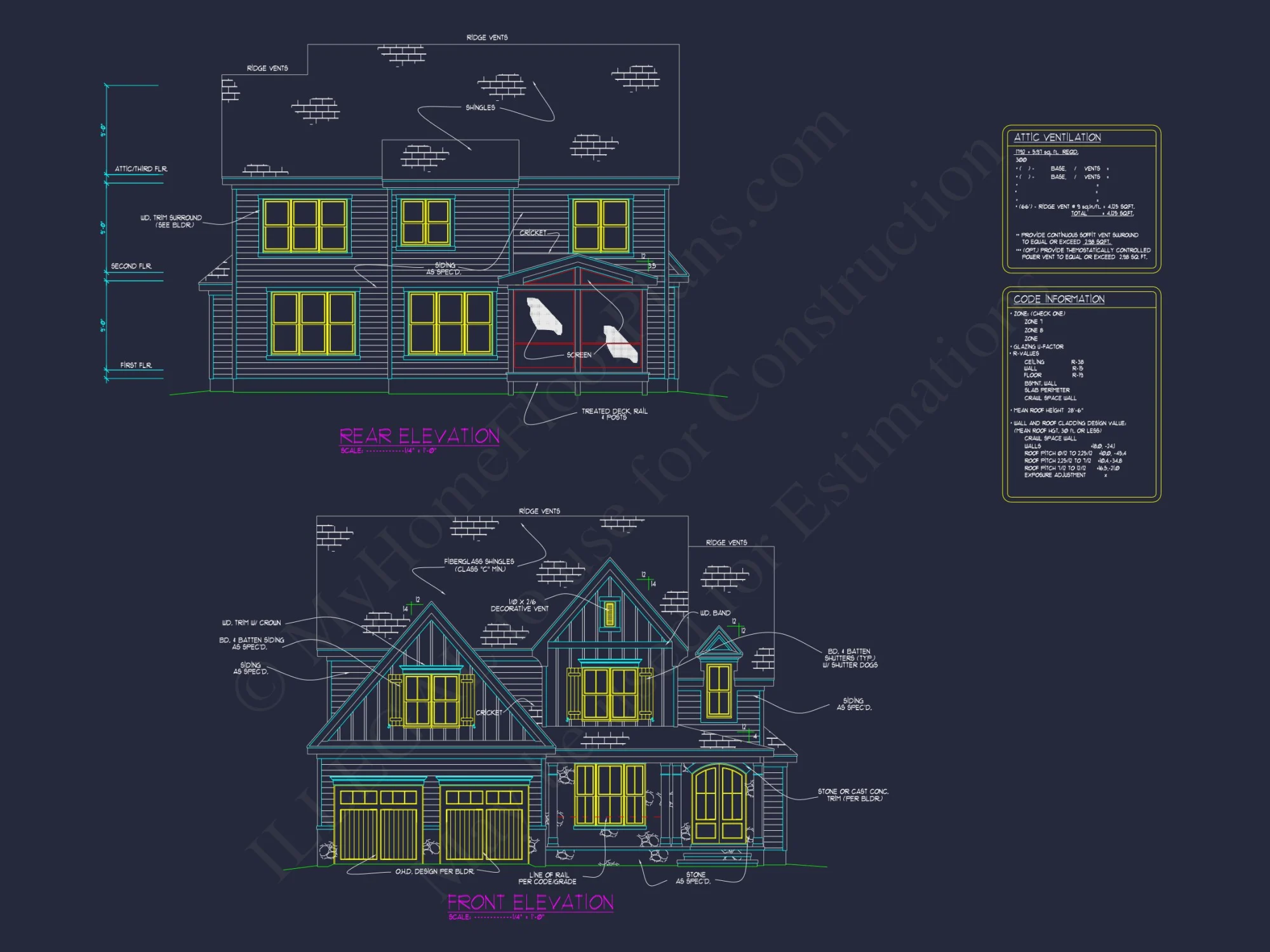 Modern Craftsman house Plan with Detailed Floor Blueprint