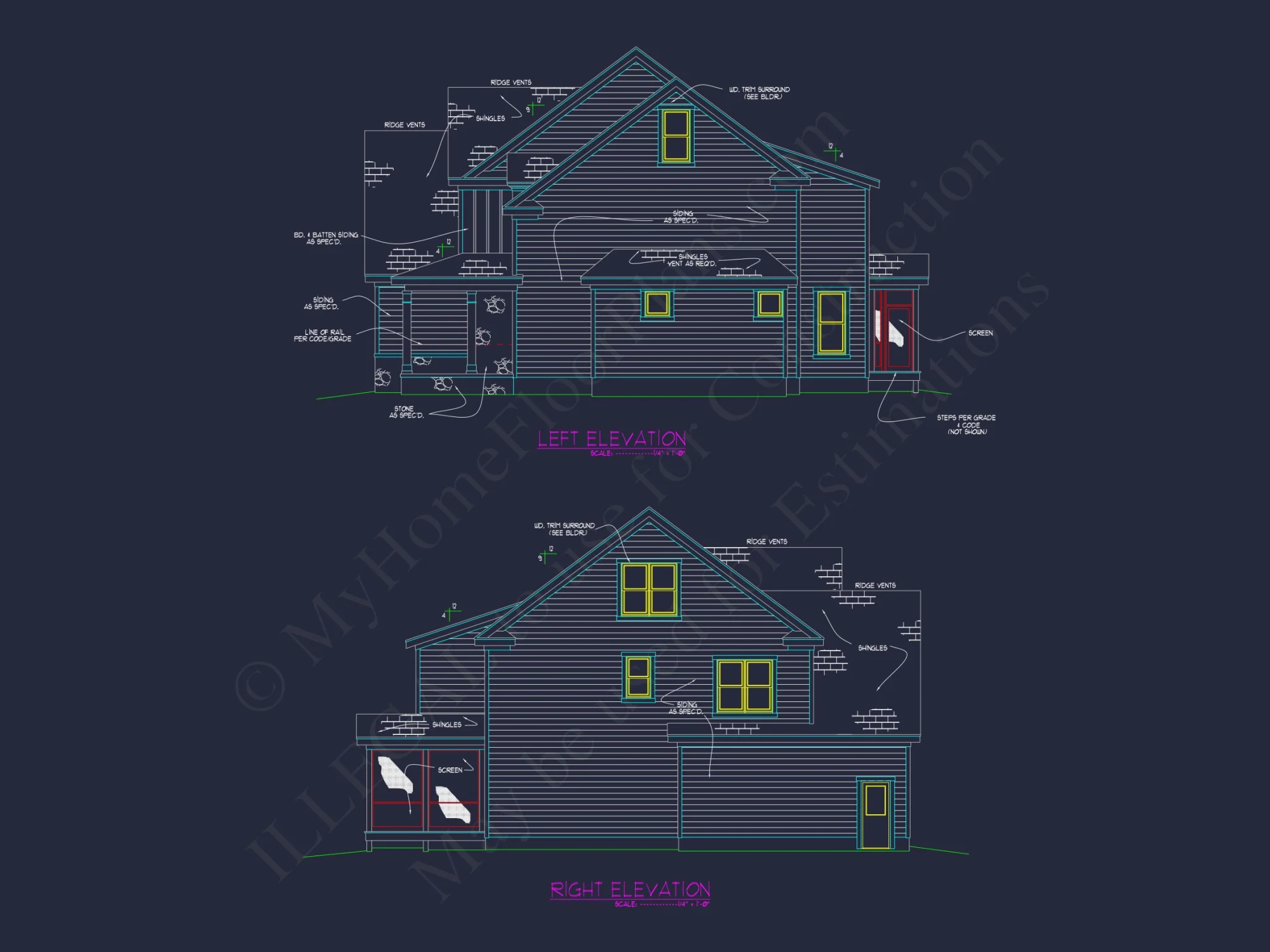 Modern Craftsman house Plan with Detailed Floor Blueprint