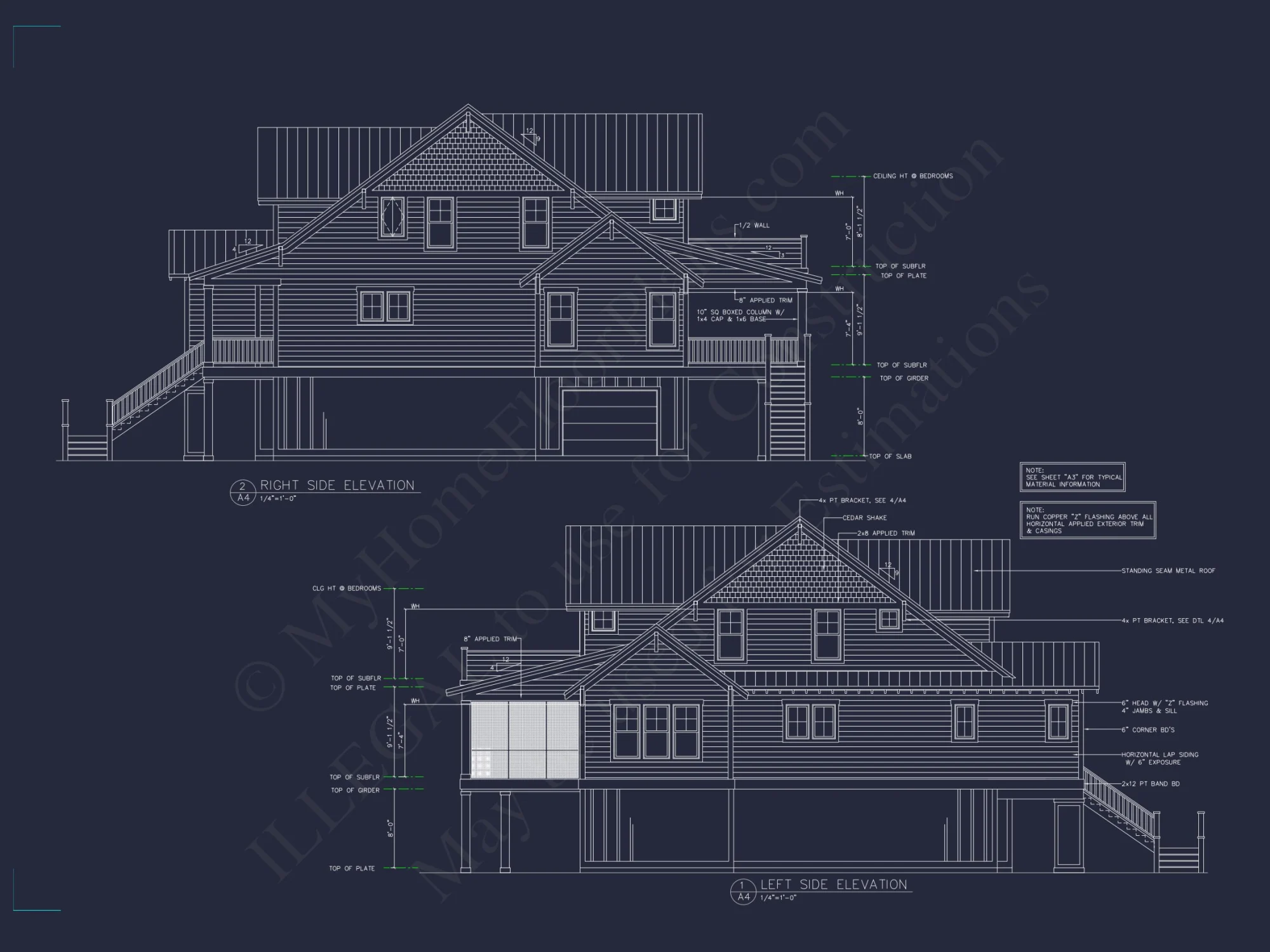 Coastal house Design with 3 Floors – Floor Plan and CAD