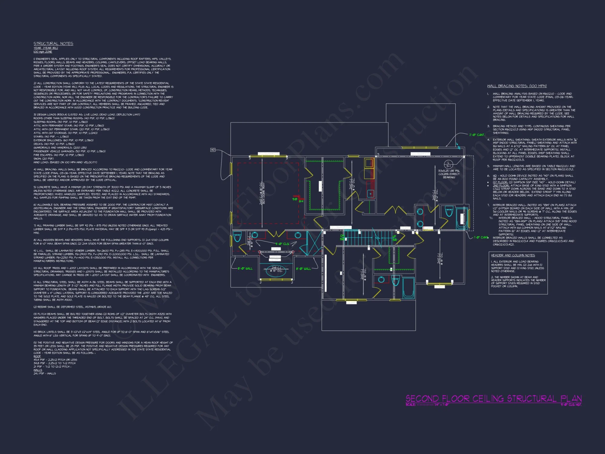 Modern house Blueprint: Spacious Floor Plan & Architectural Designs