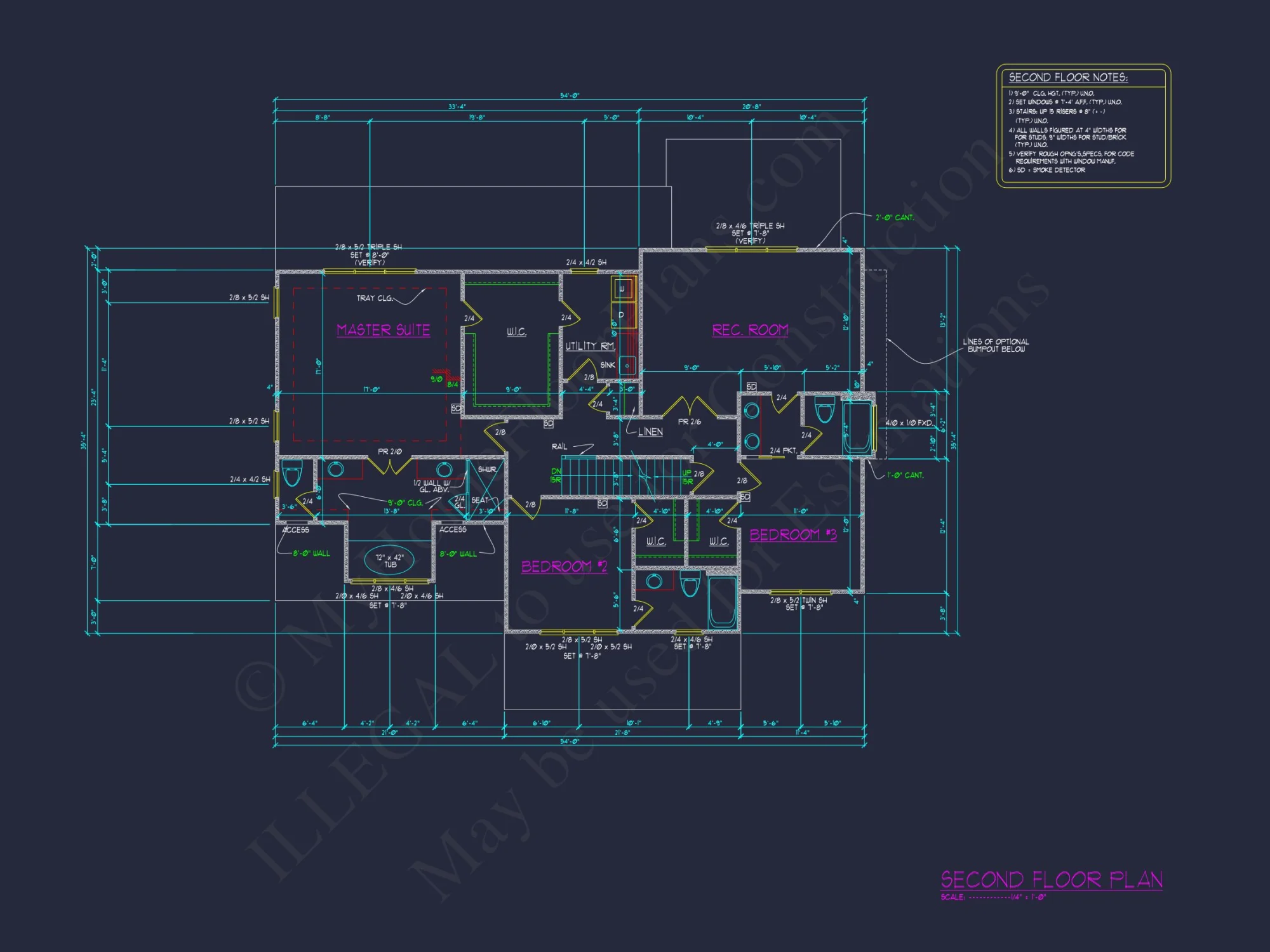 Modern house Blueprint: Spacious Floor Plan & Architectural Designs