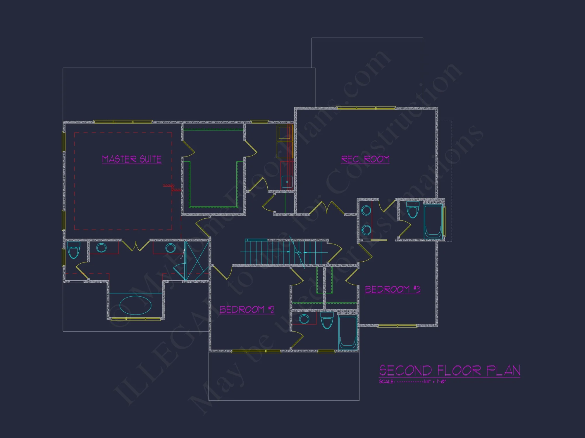 Modern house Blueprint: Spacious Floor Plan & Architectural Designs