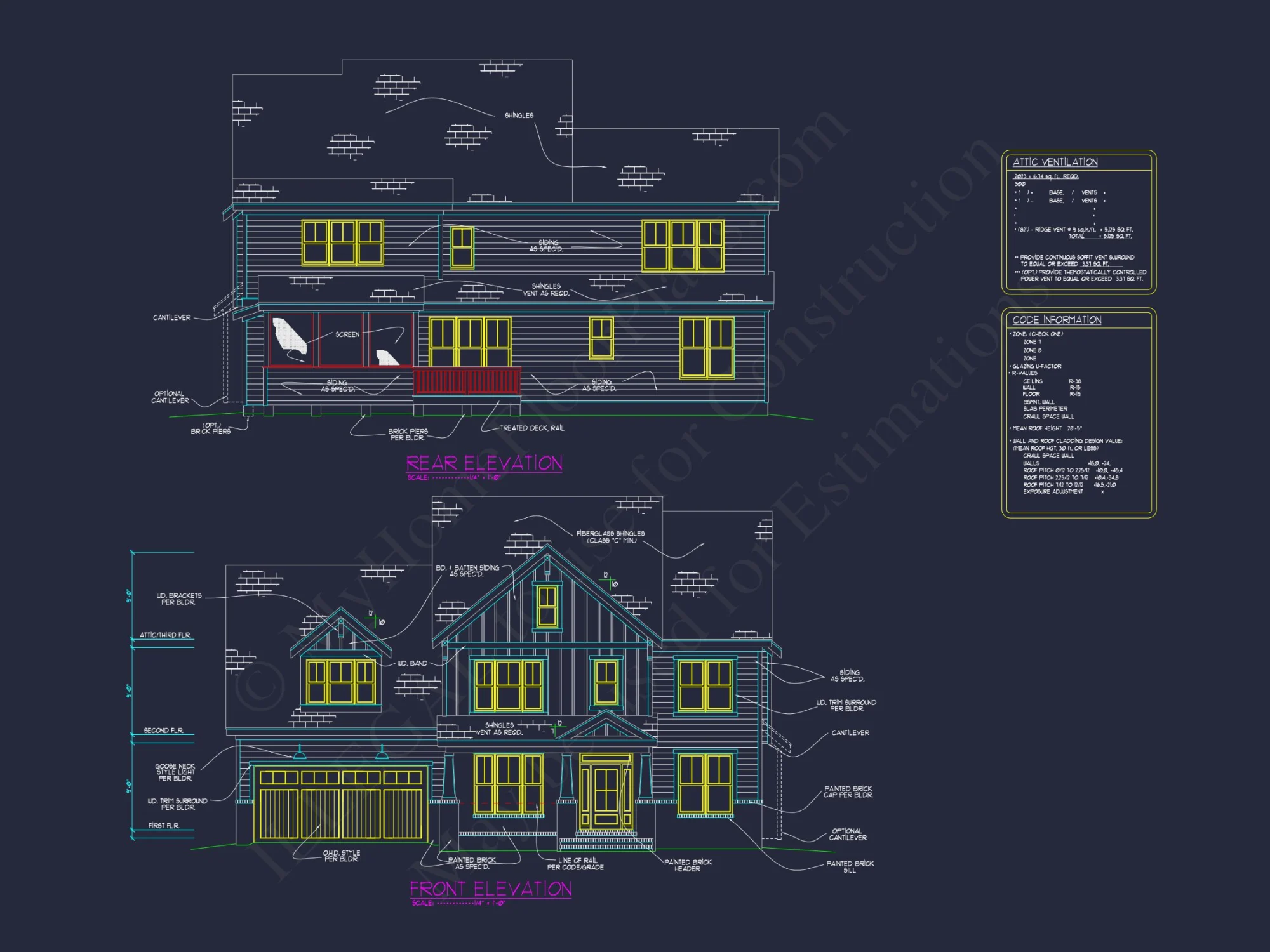 Modern house Blueprint: Spacious Floor Plan & Architectural Designs