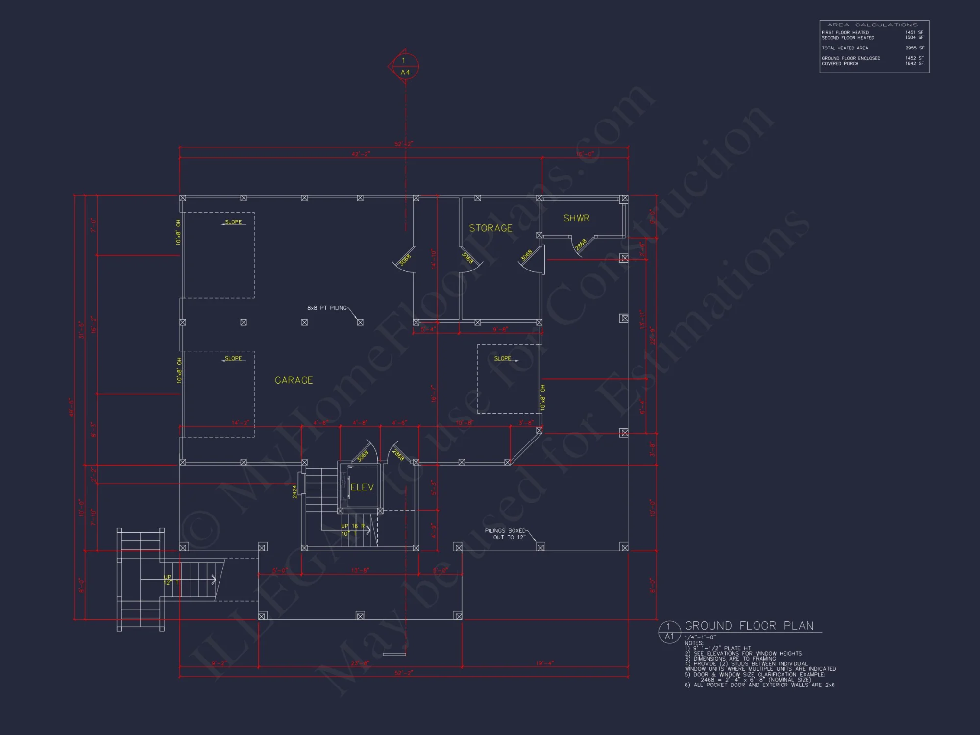 Beach house Floor Plan with CAD Designs & Open Layout Features