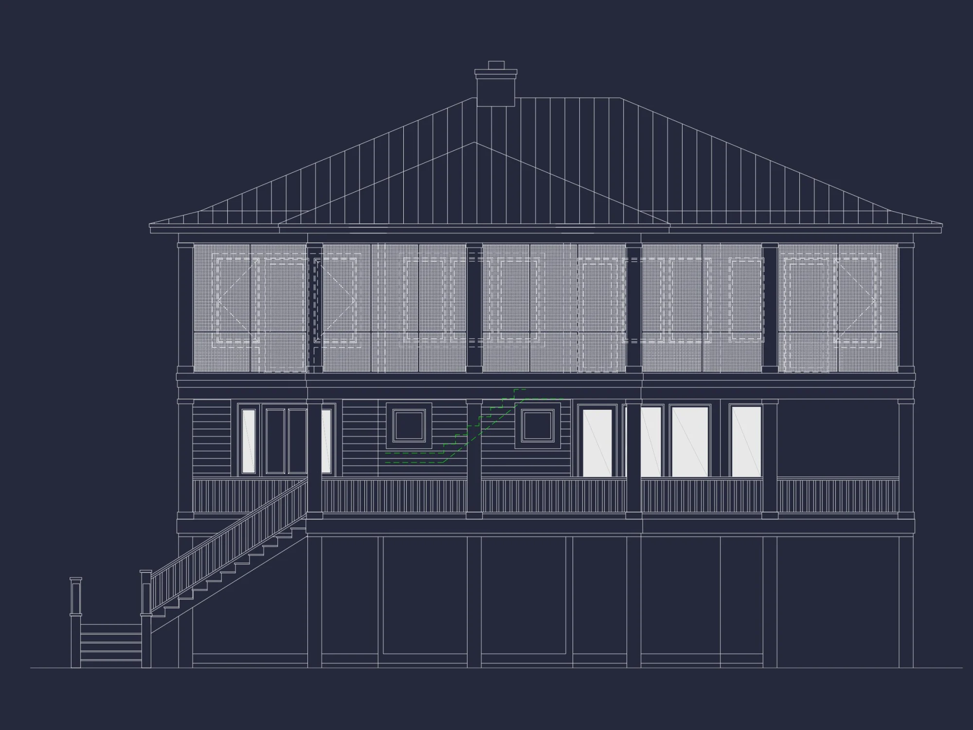 Beach house Floor Plan with CAD Designs & Open Layout Features