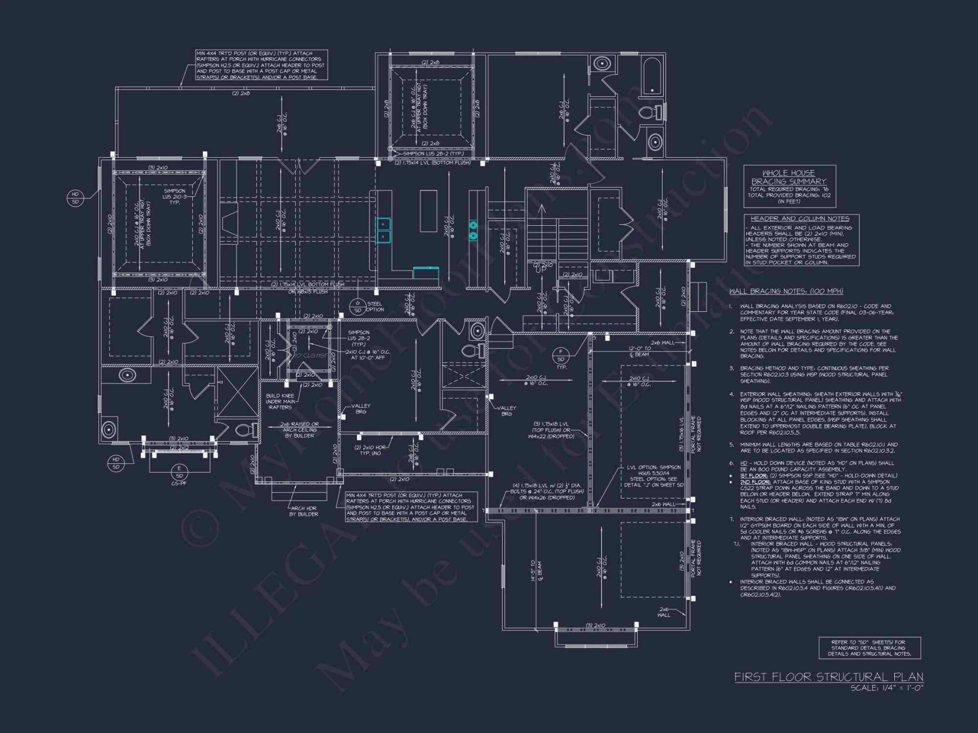 Spacious house Plan: Floor & Blueprint Designs with CAD