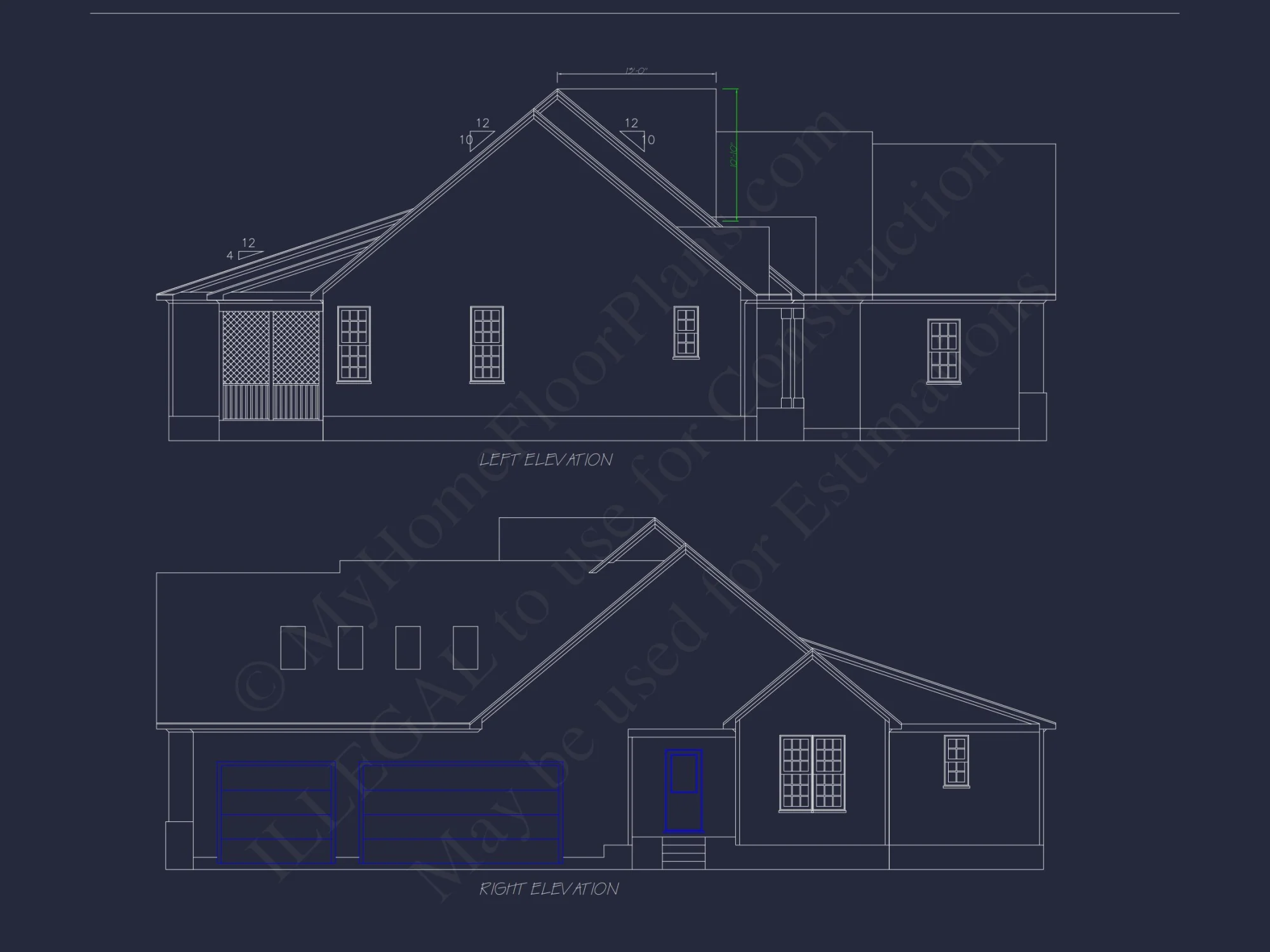 Spacious house Plan: Floor & Blueprint Designs with CAD